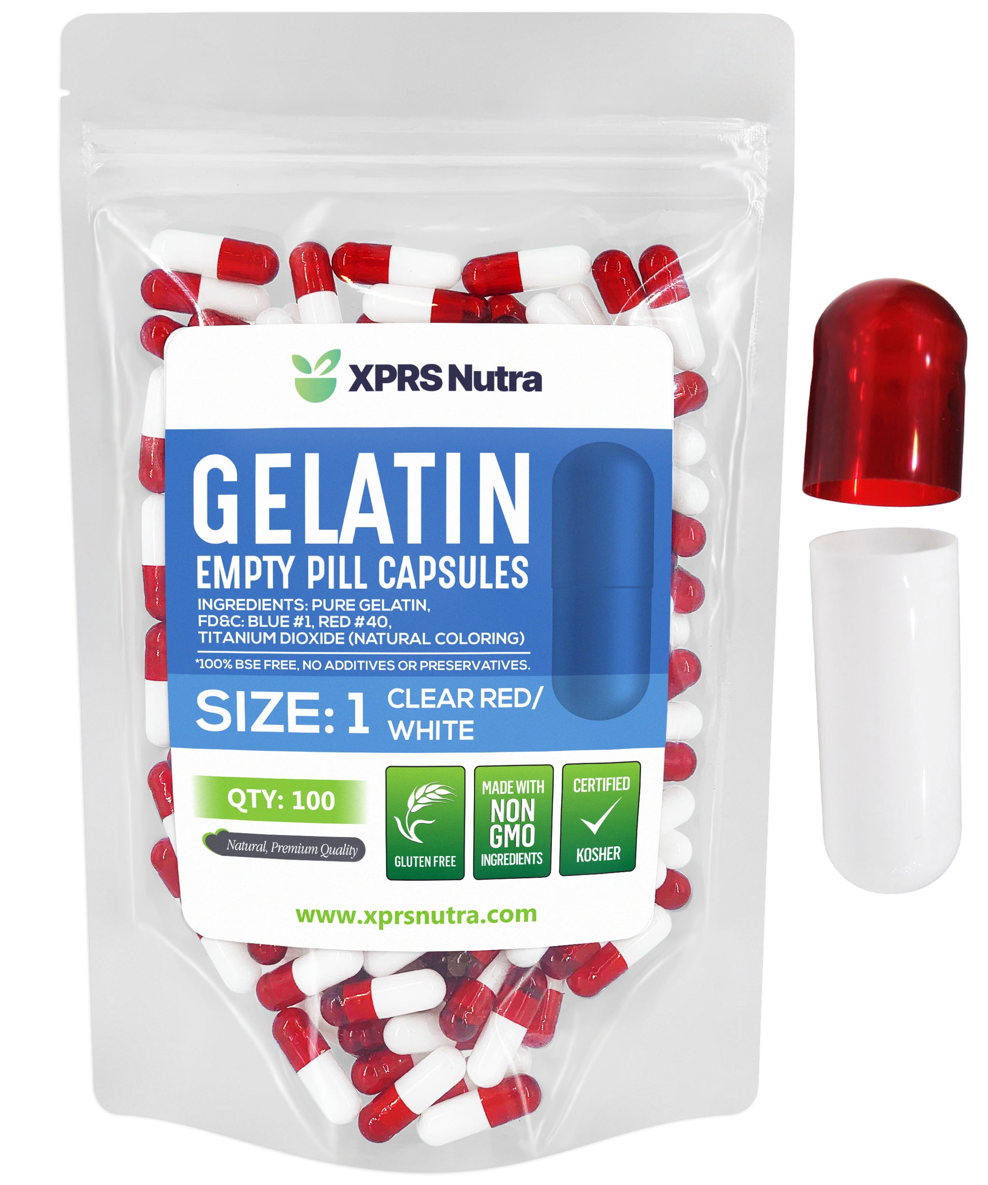 Size 1 Empty Gelatin Capsules