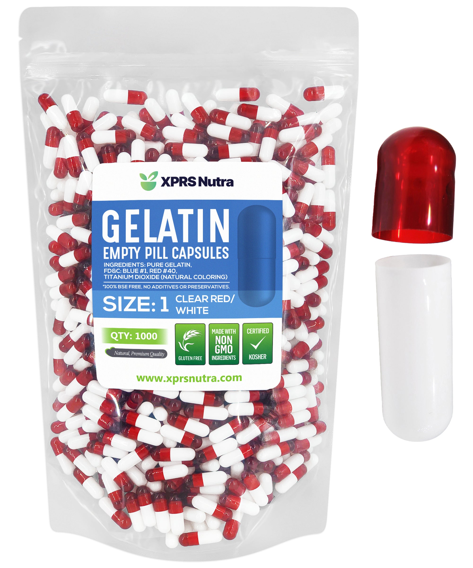 Size 1 Empty Gelatin Capsules