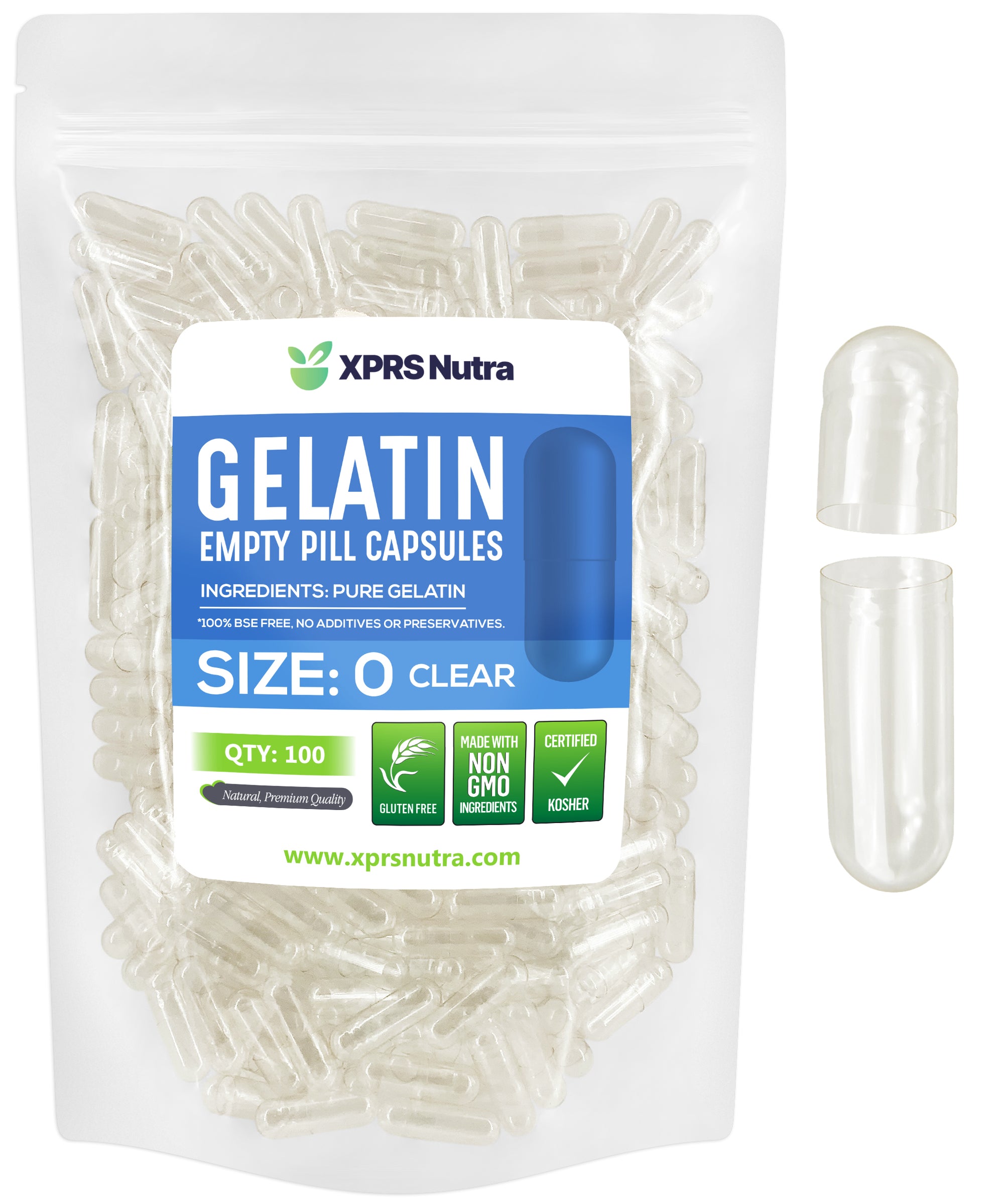 Size 0 Empty Gelatin Capsules