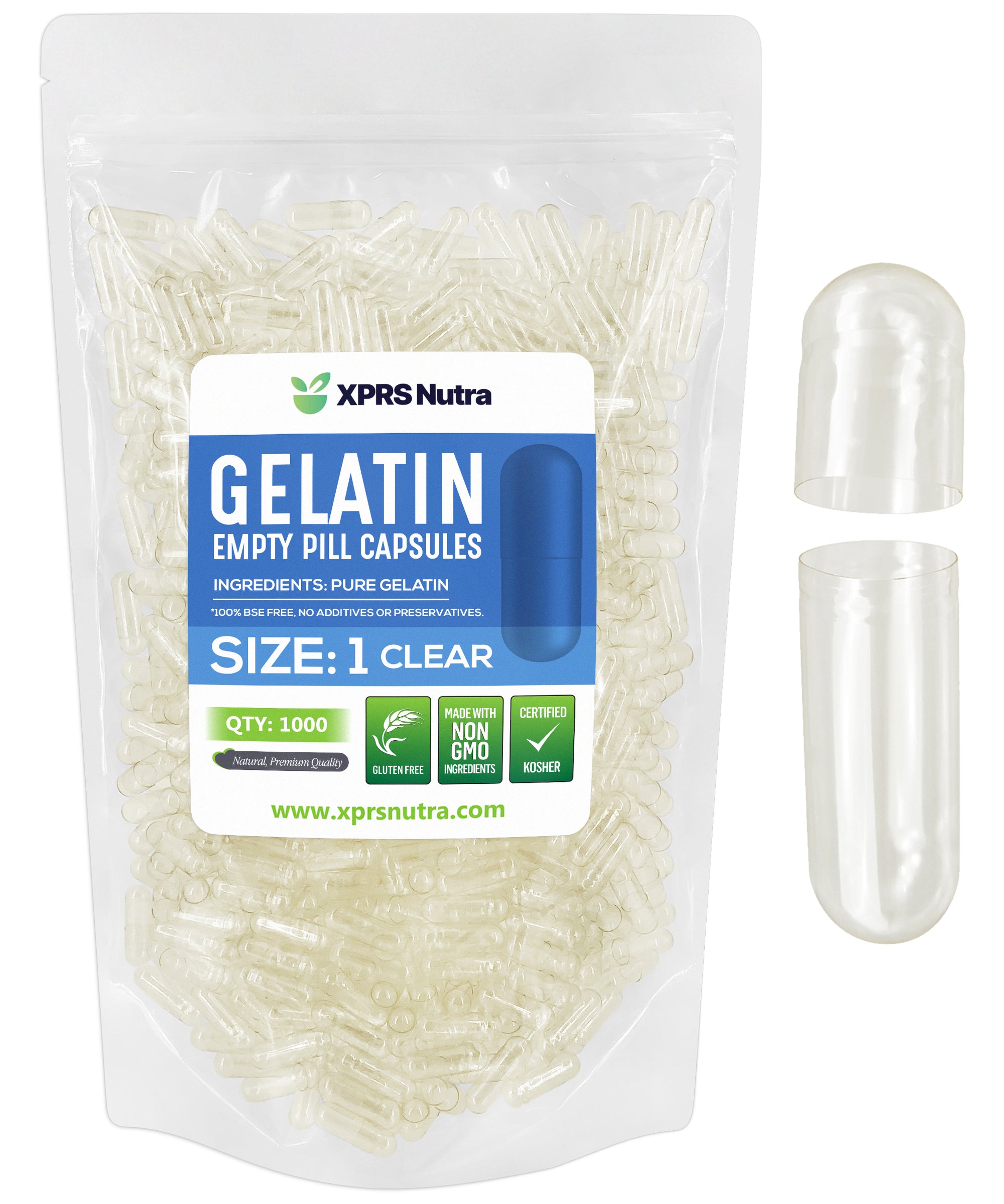 Size 1 Empty Gelatin Capsules