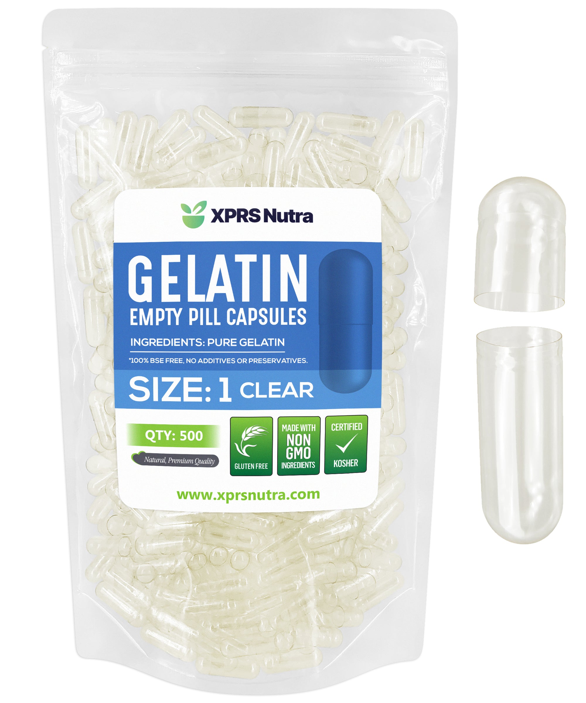 Size 1 Empty Gelatin Capsules