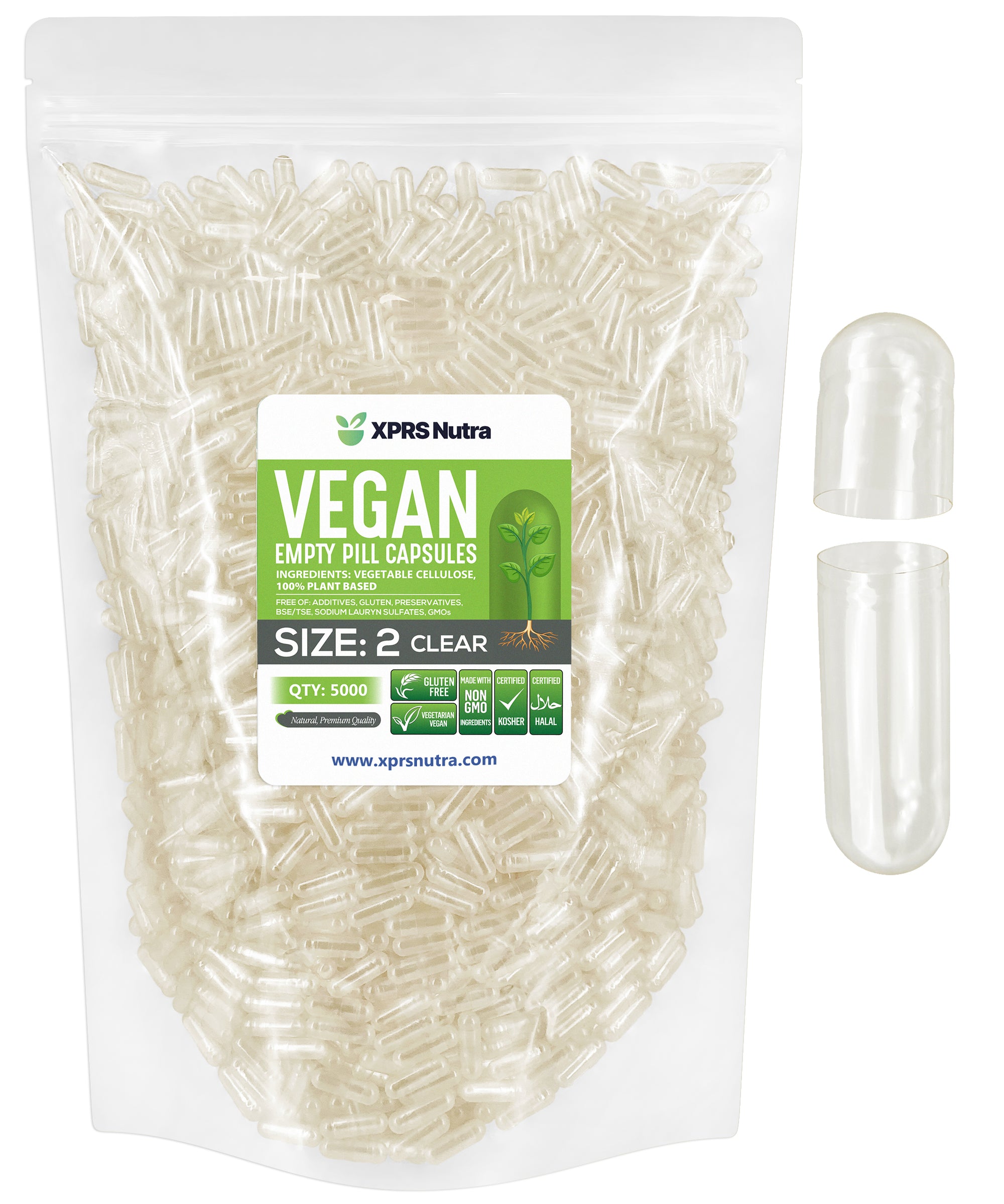 Size 2 Empty Vegan Capsules