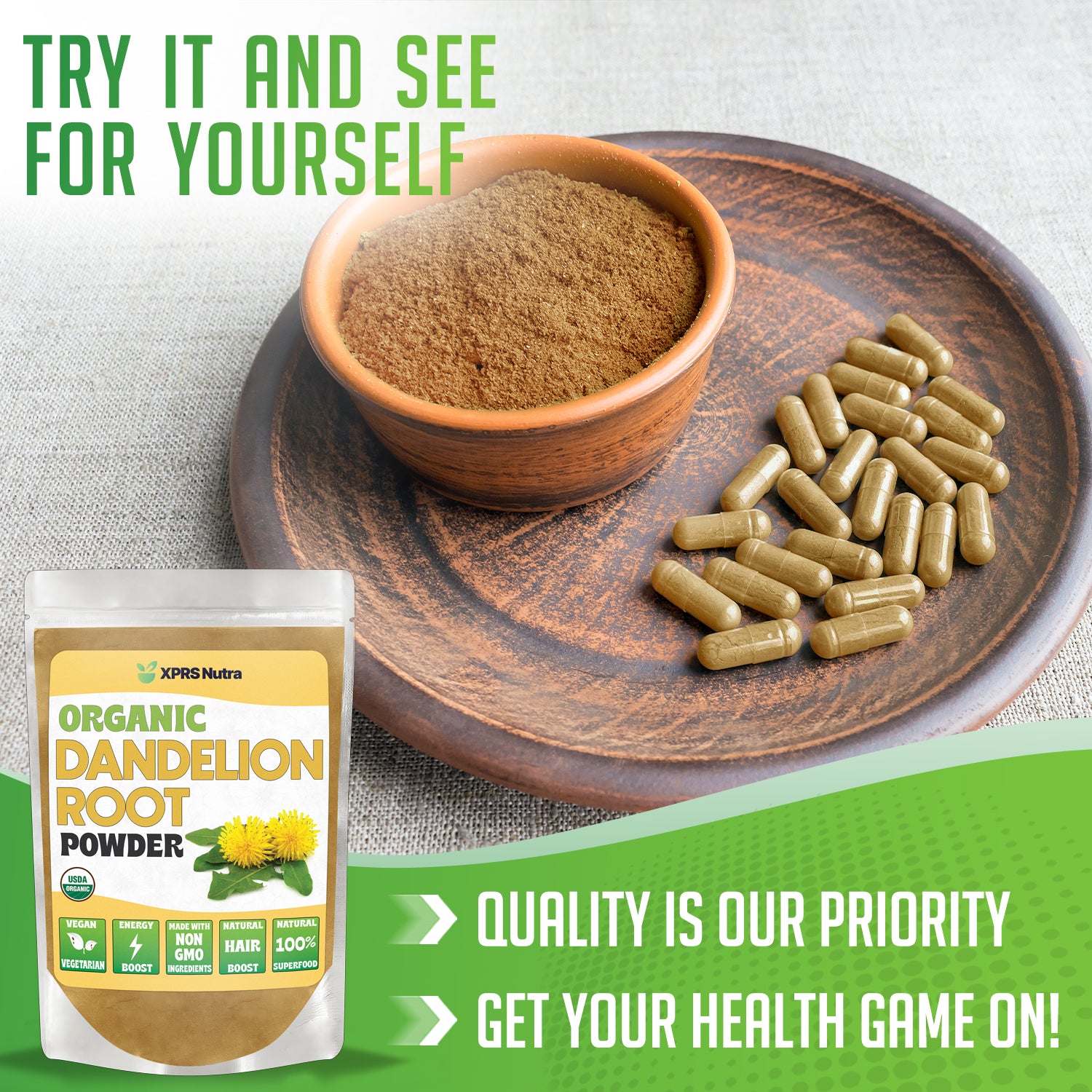 Organic Dandelion Root Powder