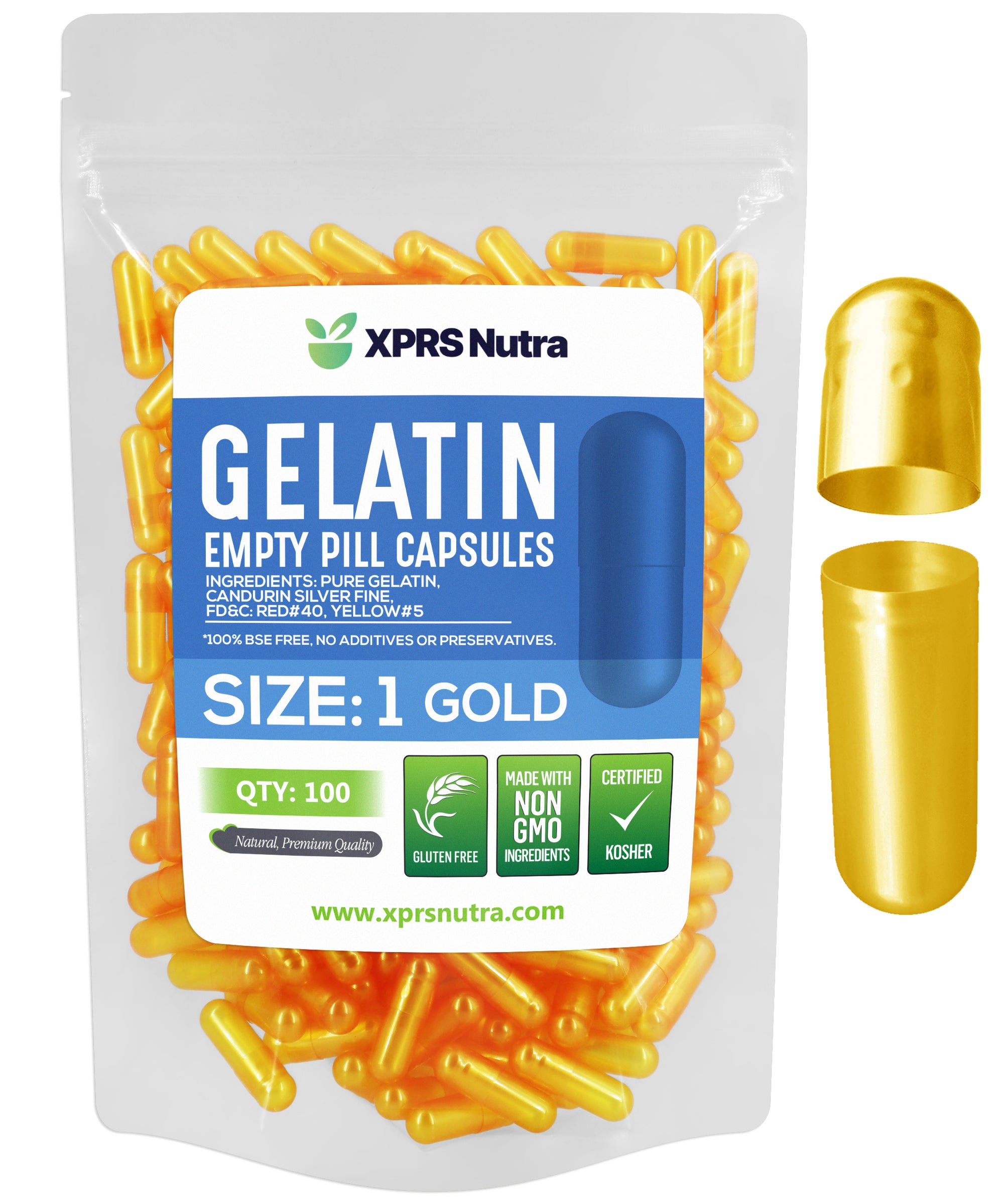 Size 1 Empty Gelatin Capsules