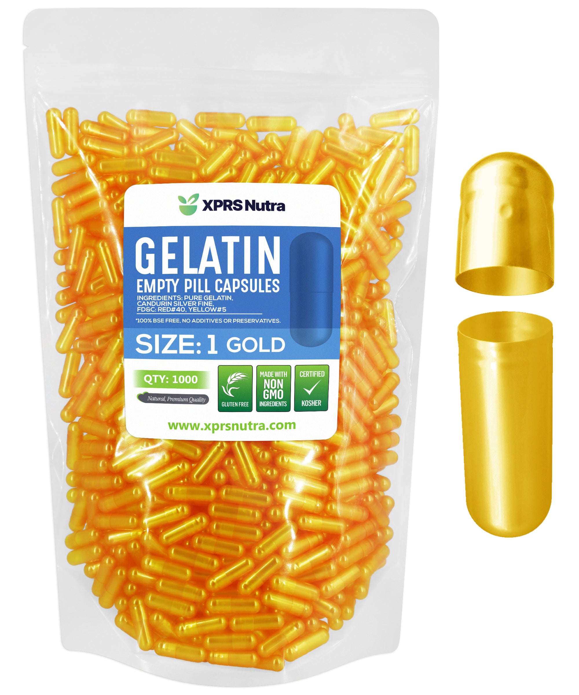 Size 1 Empty Gelatin Capsules
