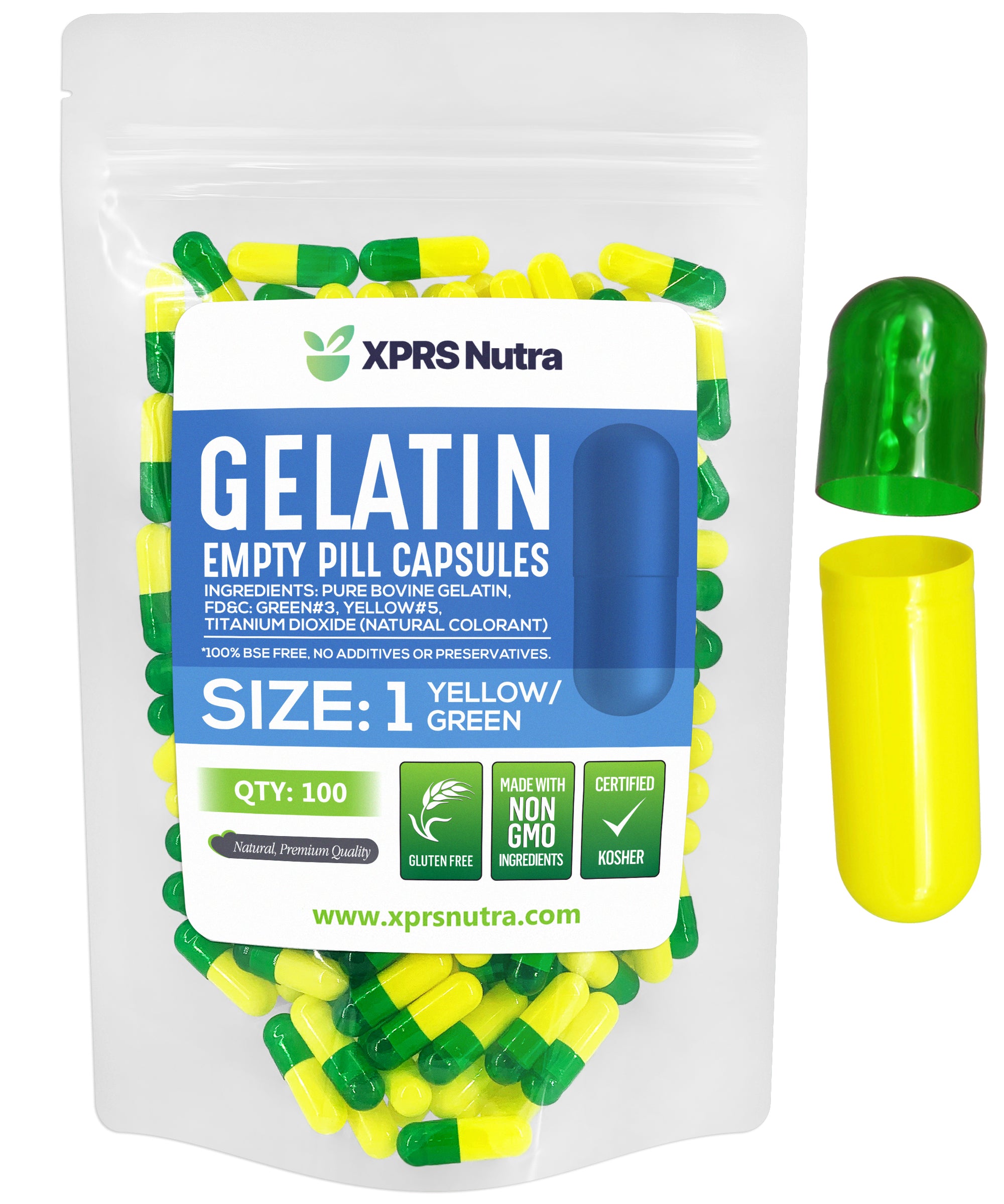 Size 1 Empty Gelatin Capsules