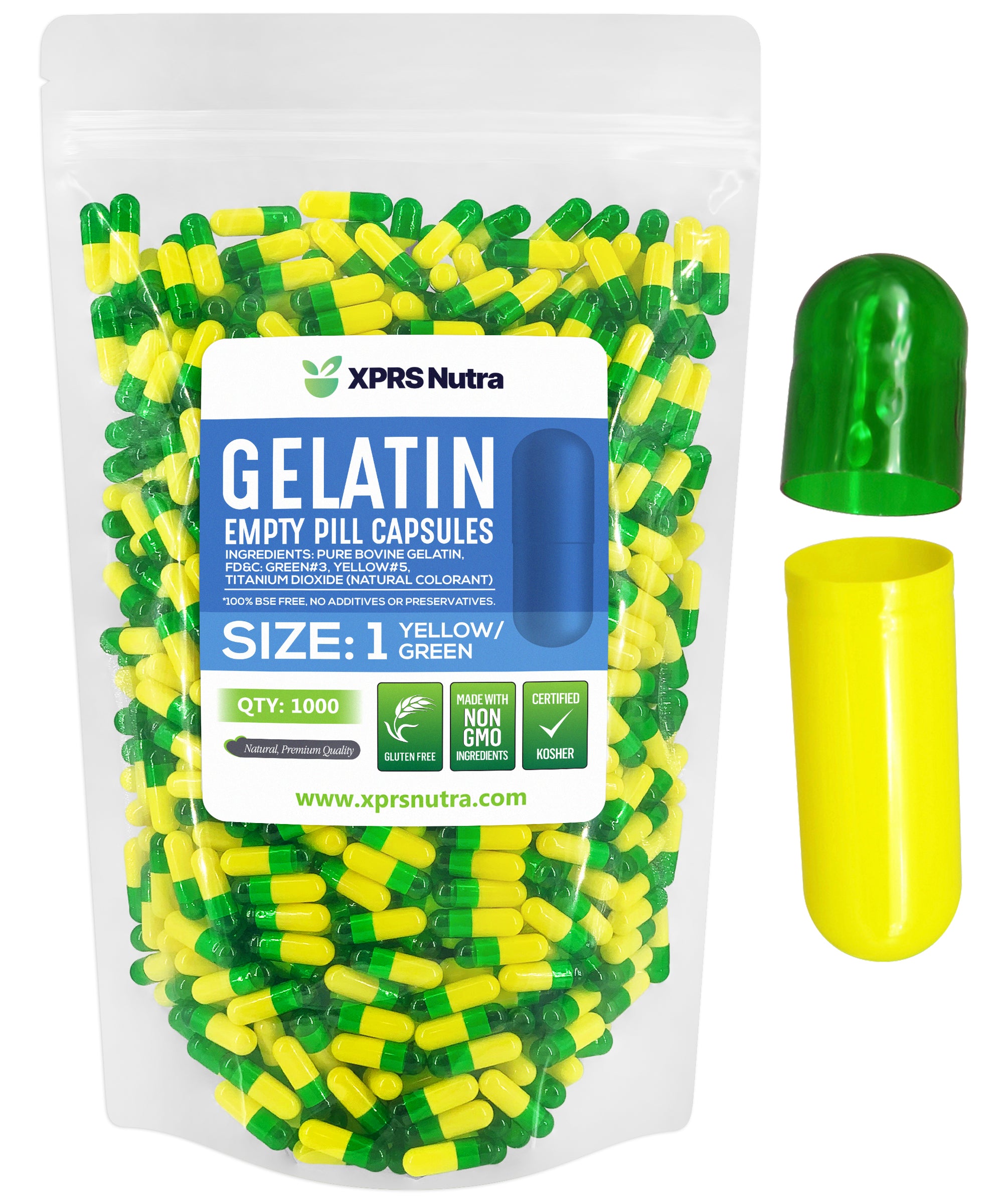Size 1 Empty Gelatin Capsules