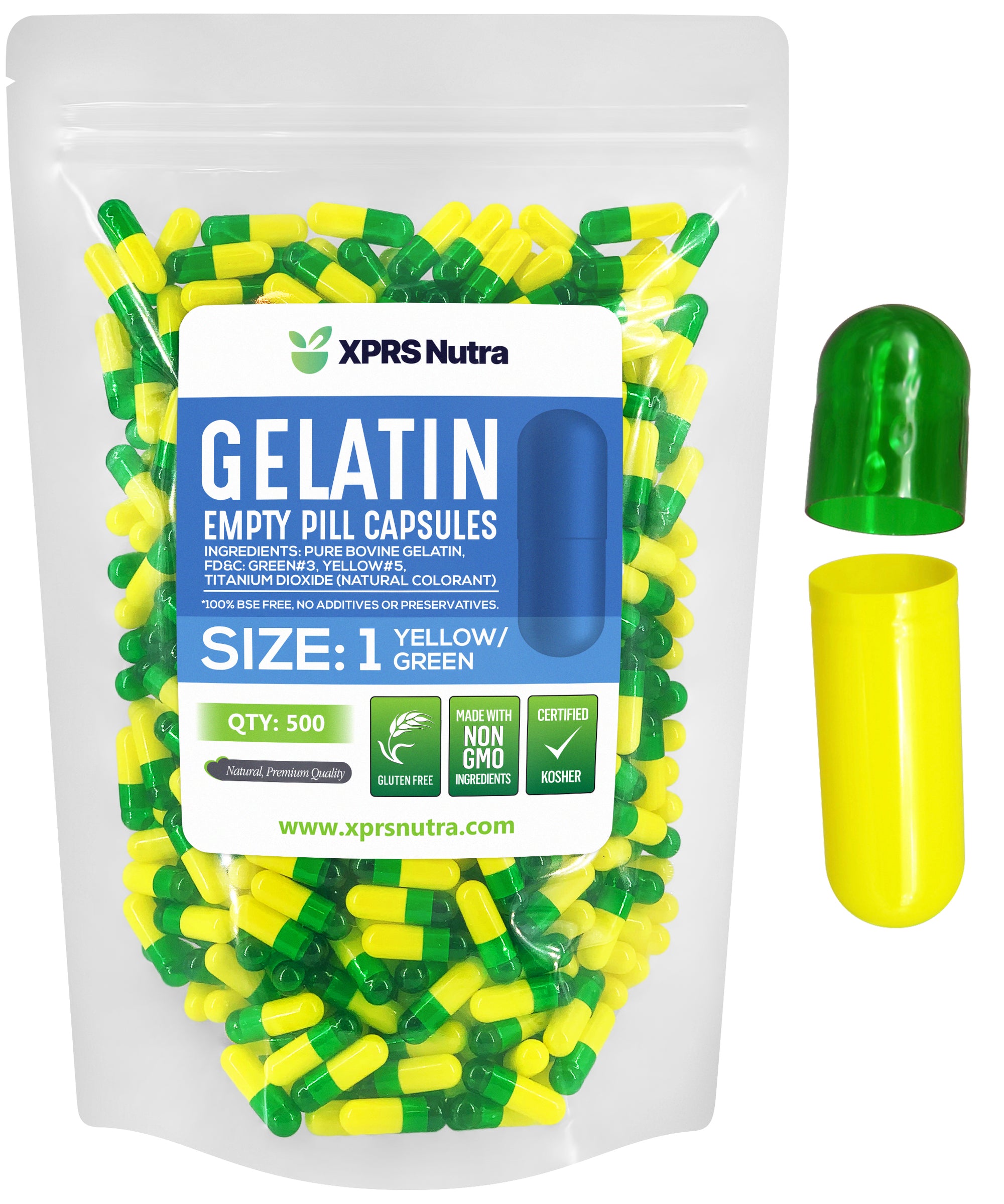 Size 1 Empty Gelatin Capsules