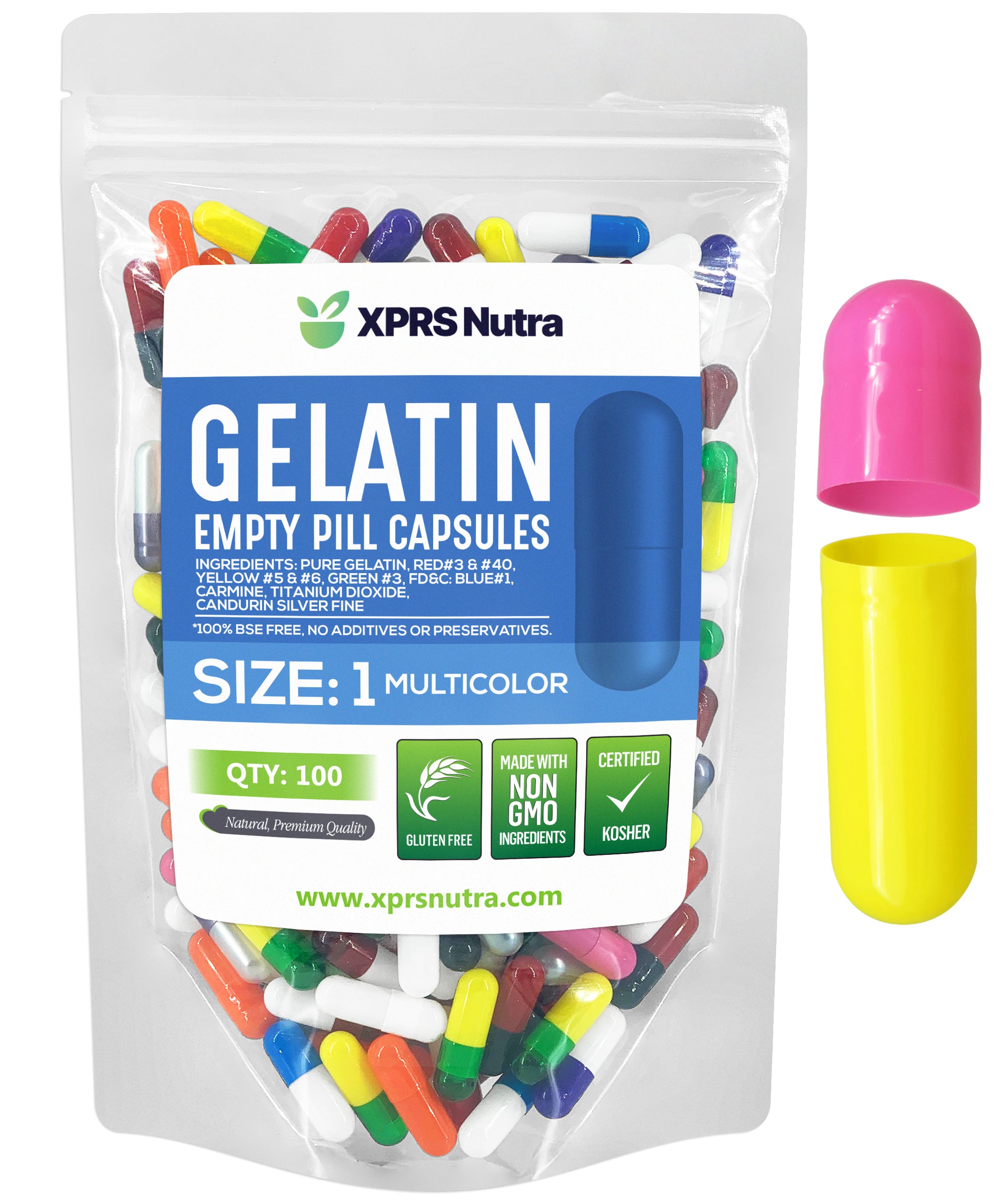 Size 1 Empty Gelatin Capsules