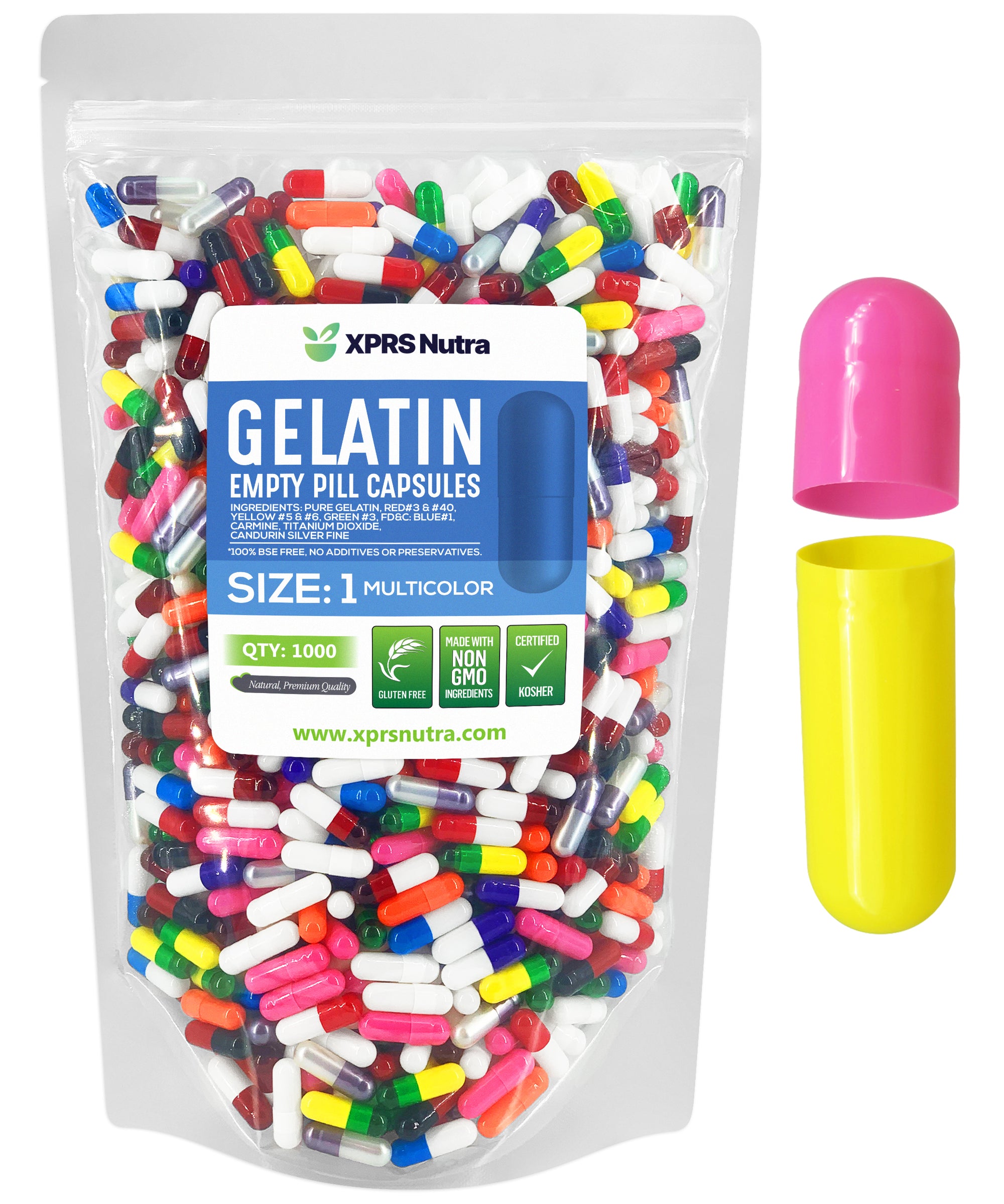 Size 1 Empty Gelatin Capsules