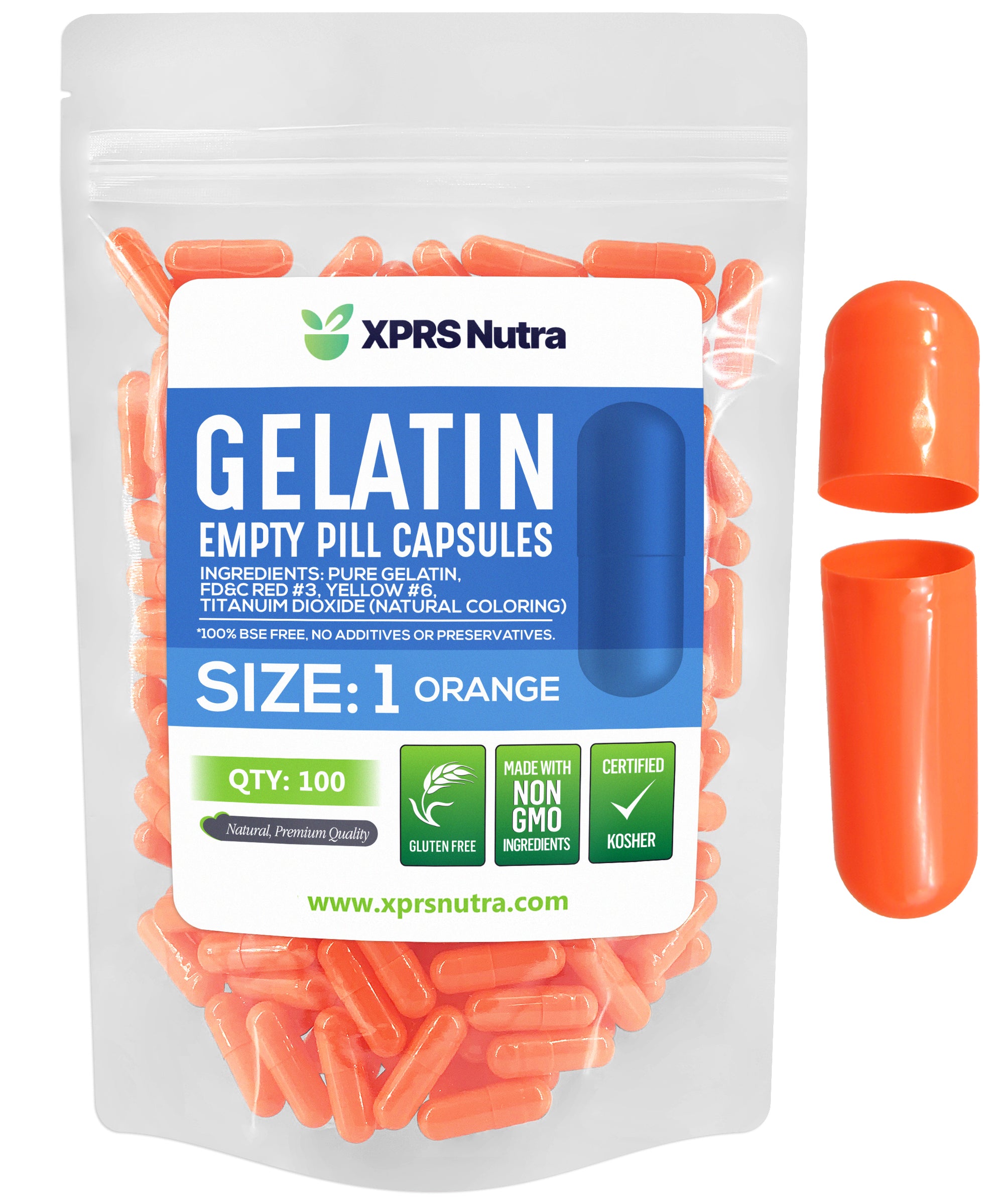 Size 1 Empty Gelatin Capsules
