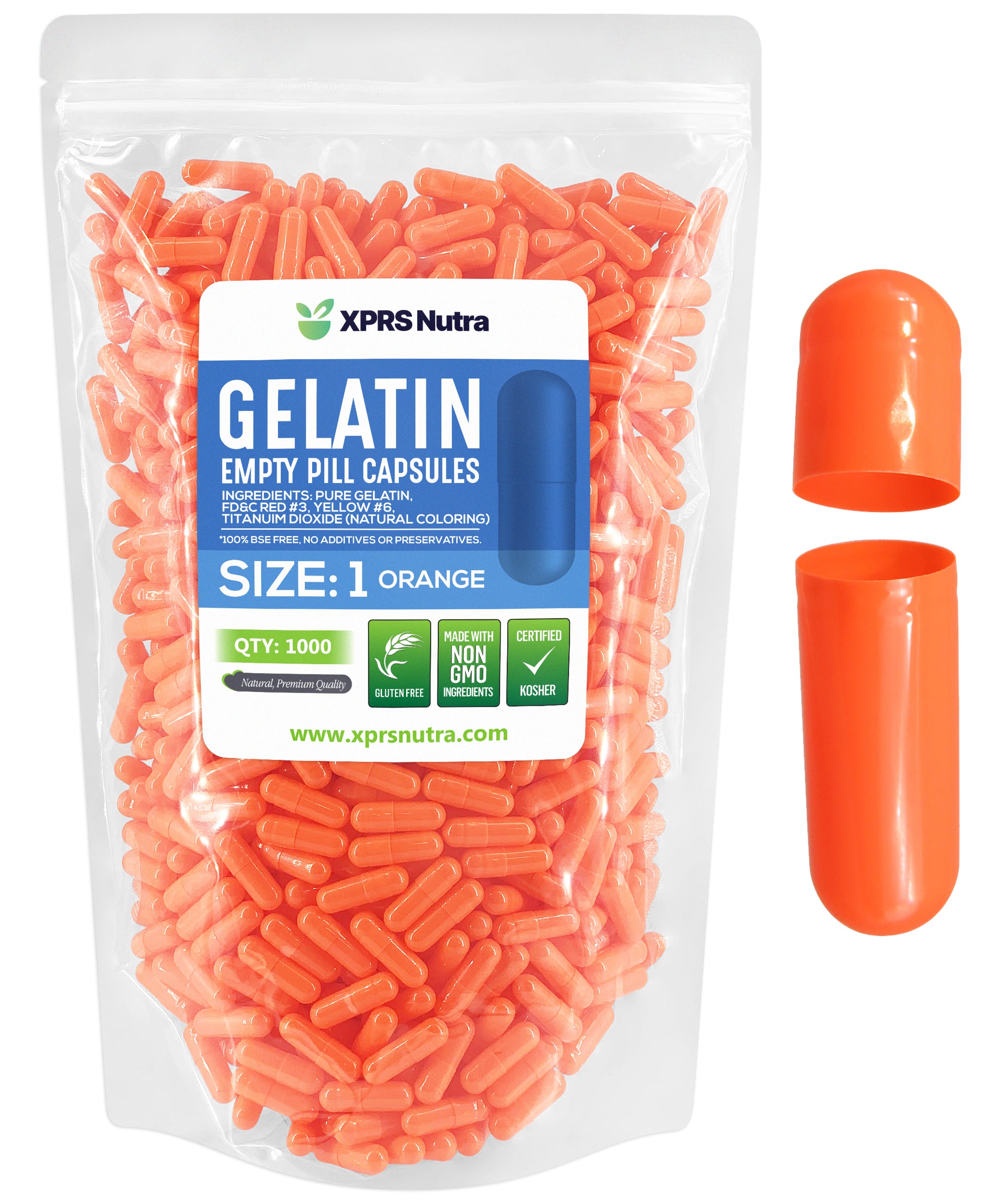 Size 1 Empty Gelatin Capsules