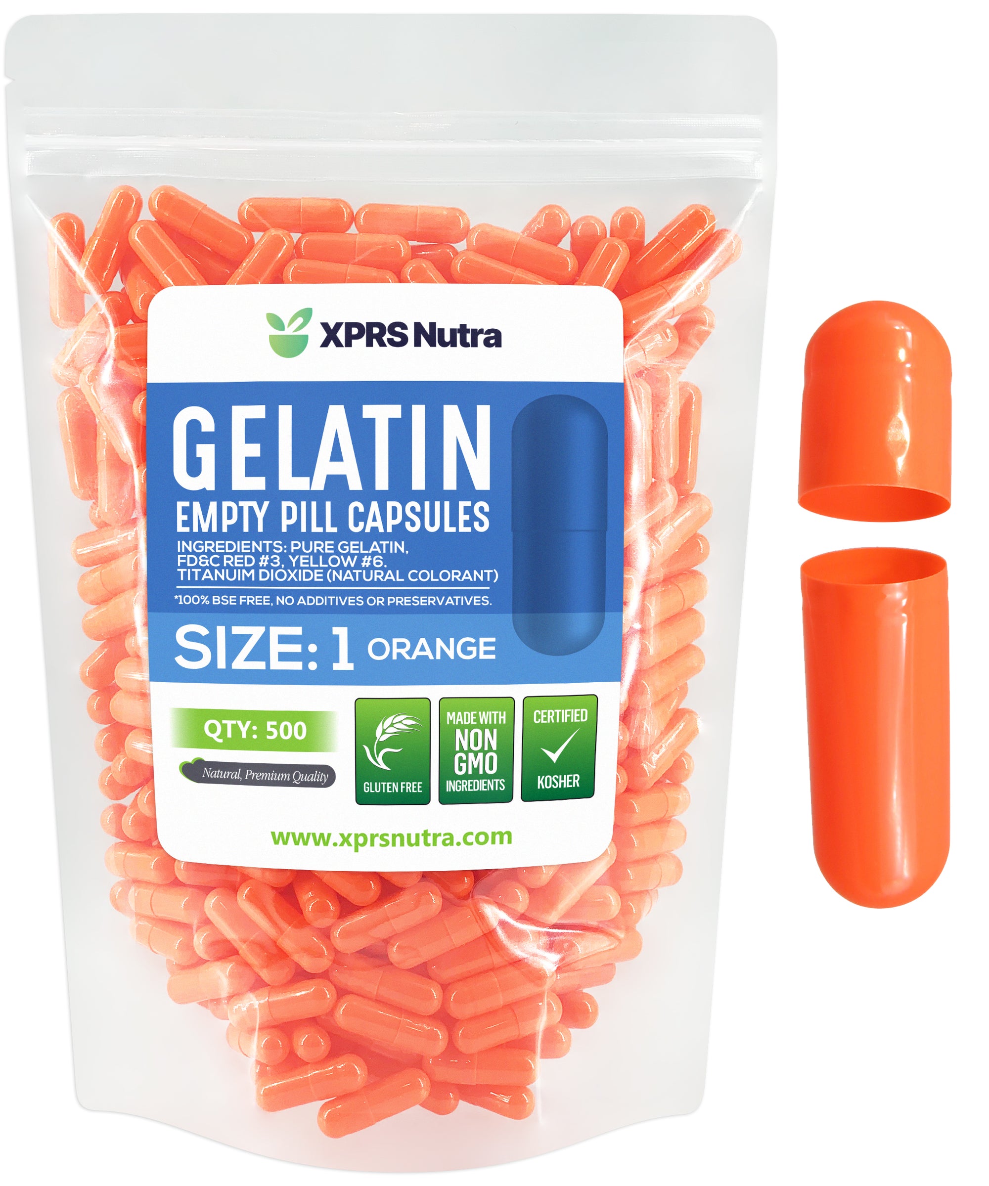 Size 1 Empty Gelatin Capsules