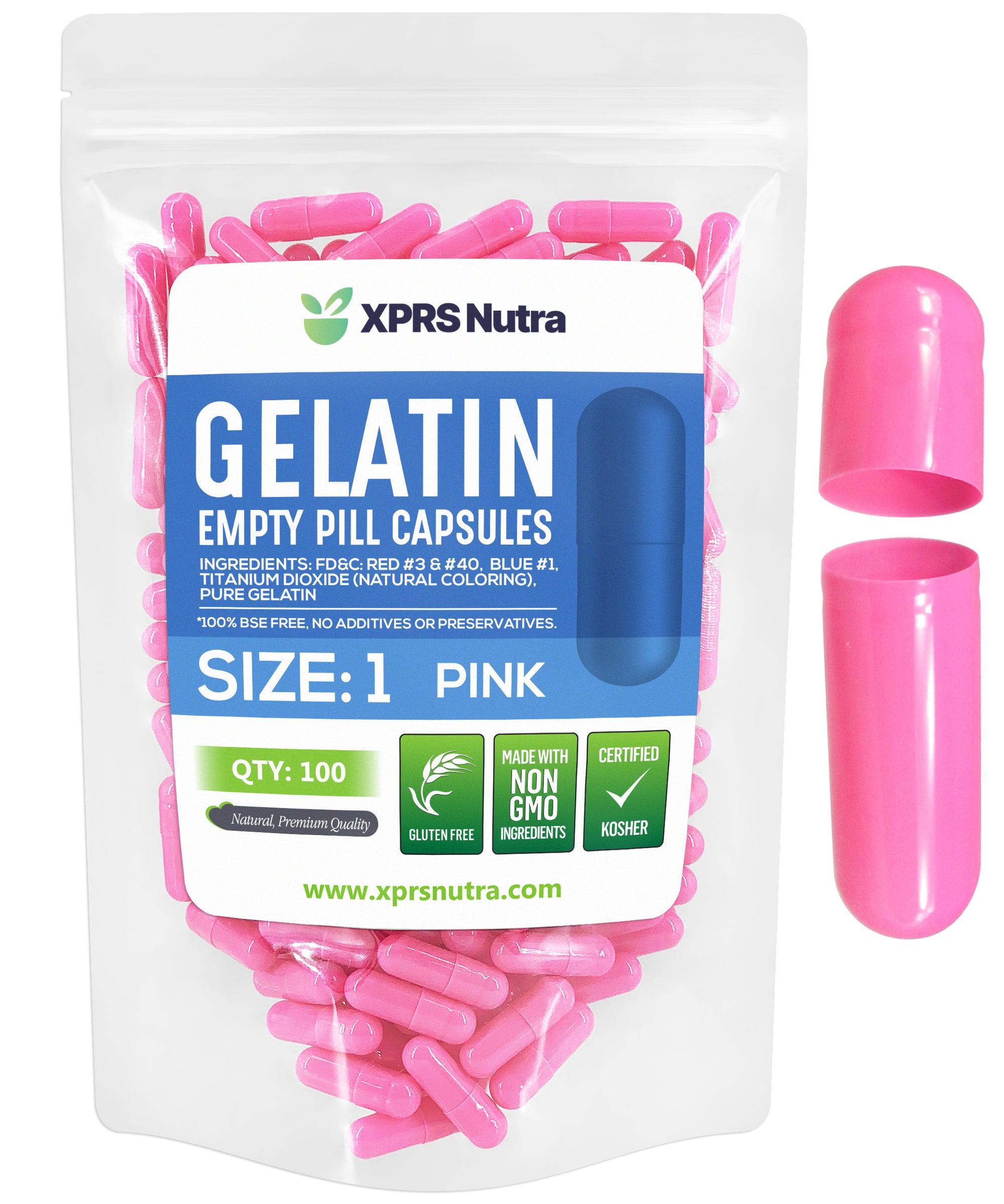 Size 1 Empty Gelatin Capsules