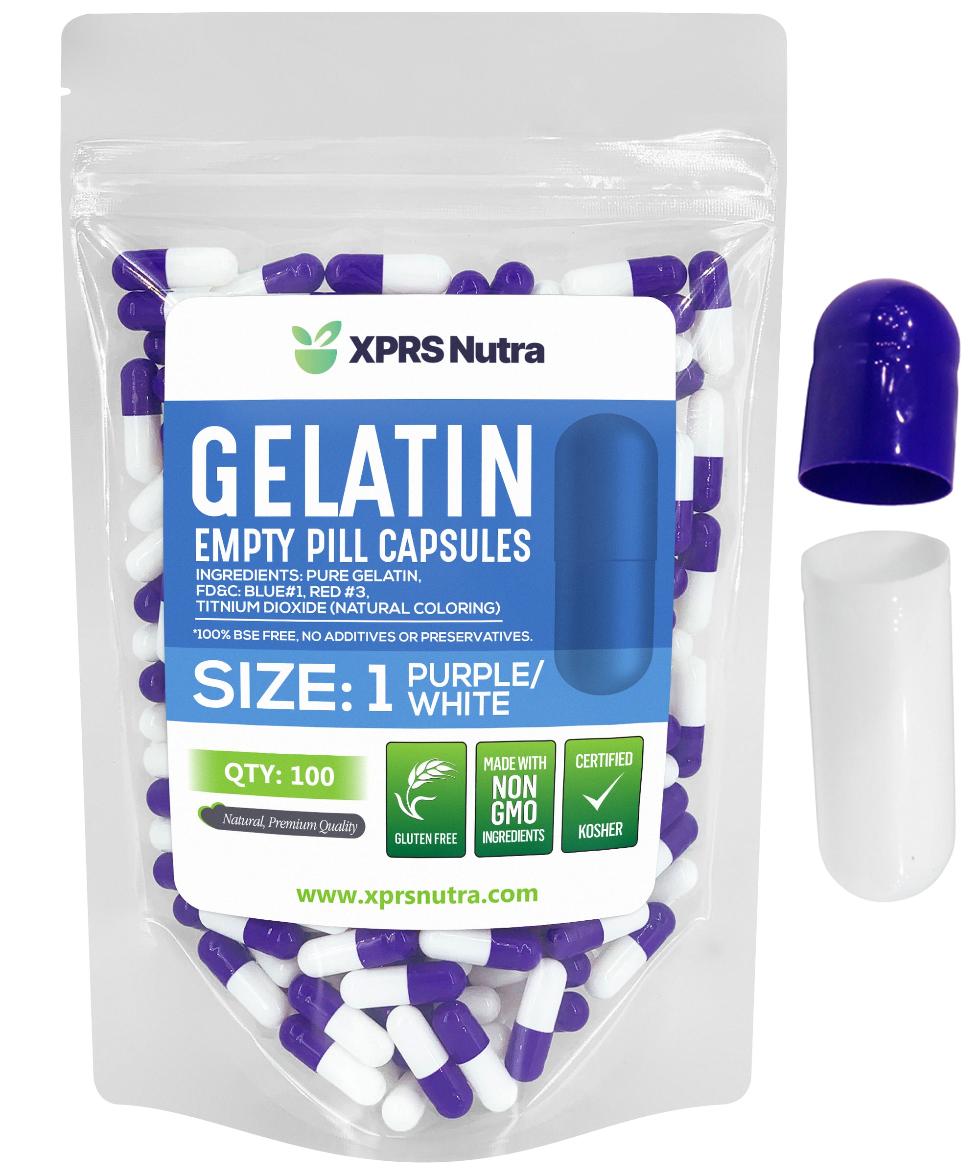 Size 1 Empty Gelatin Capsules