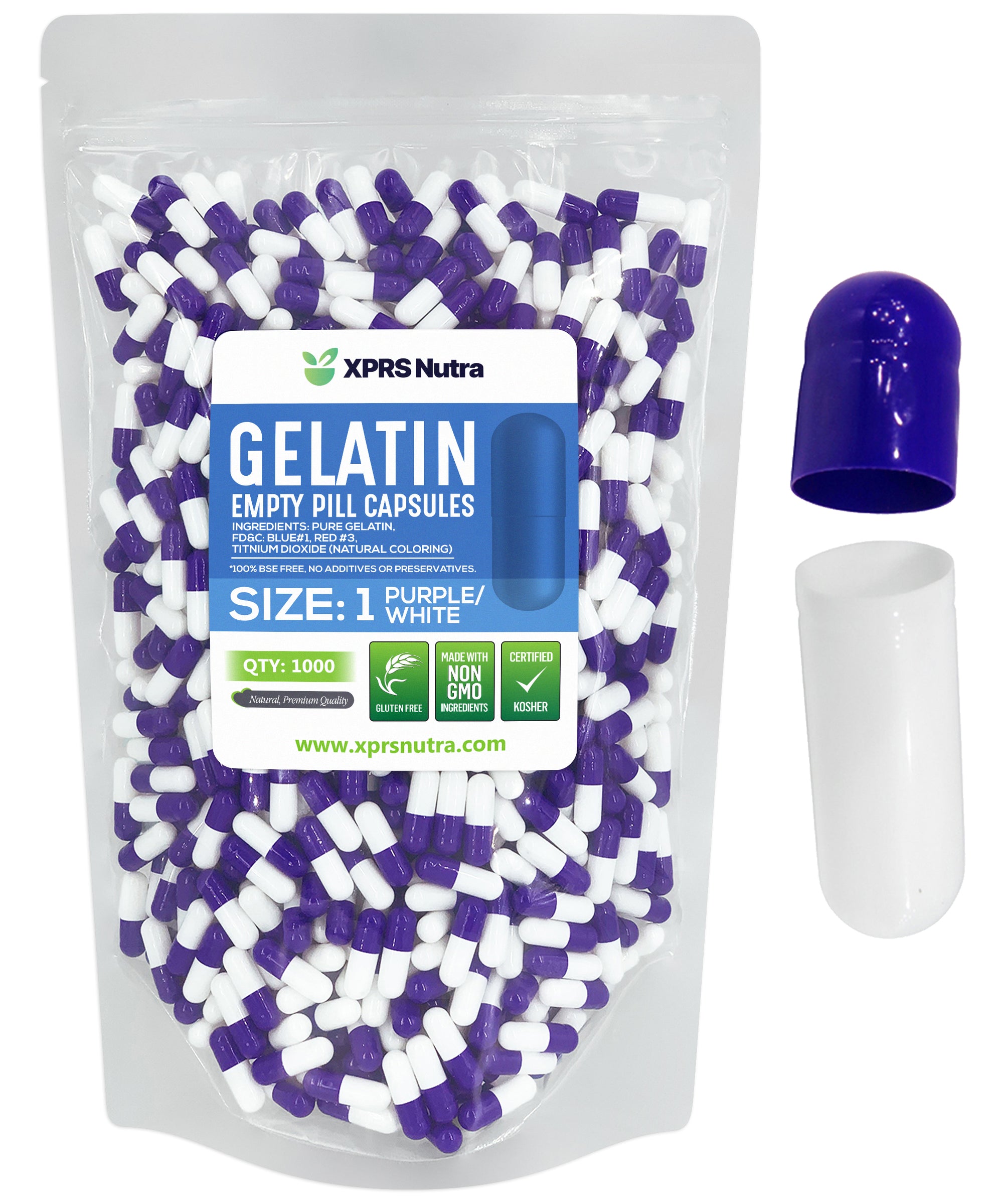 Size 1 Empty Gelatin Capsules