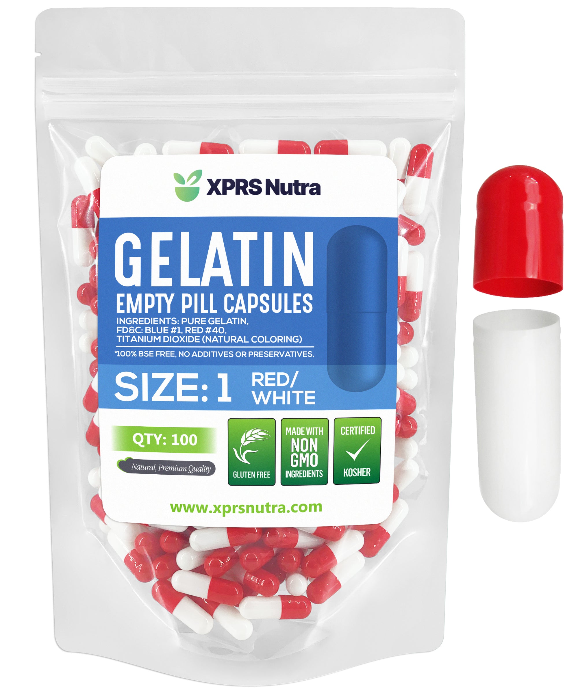 Size 1 Empty Gelatin Capsules