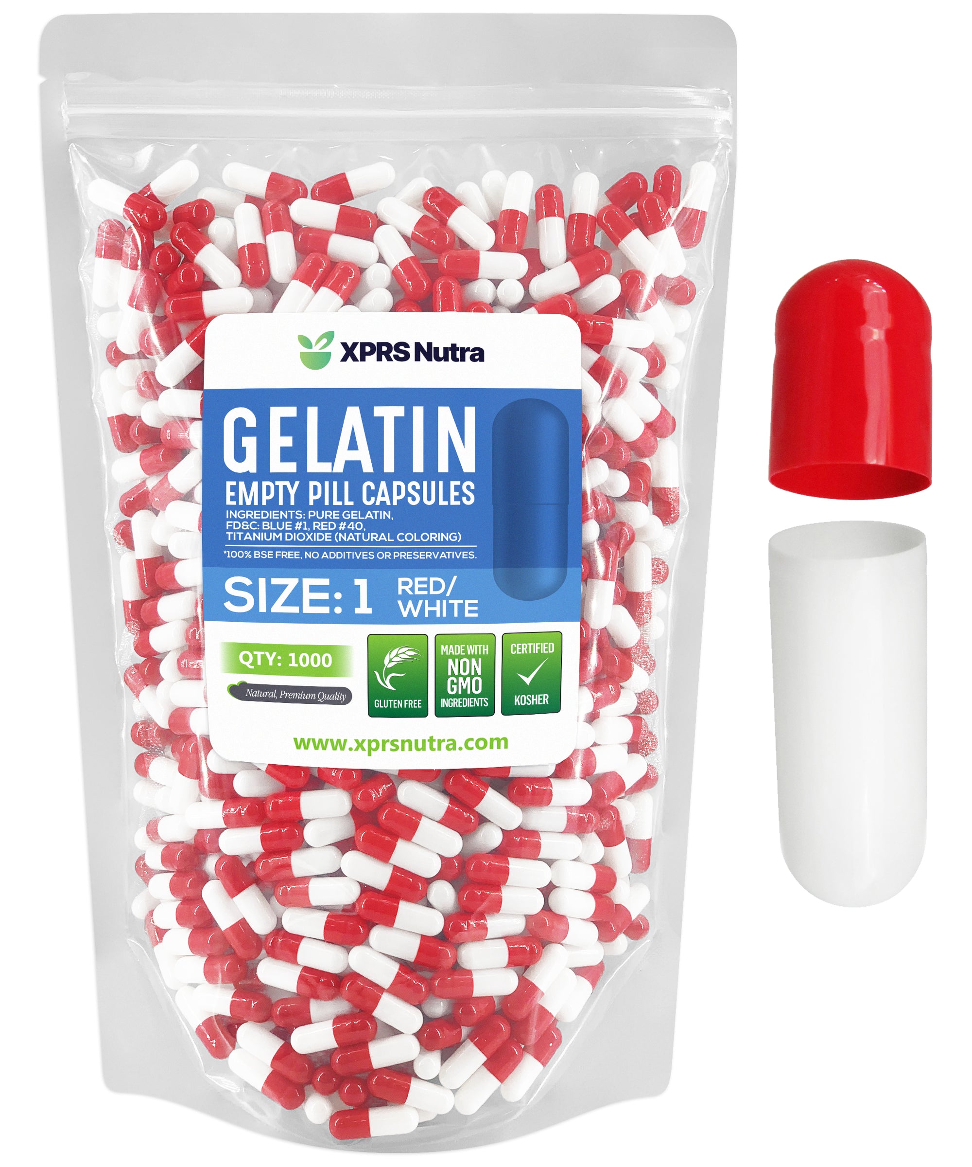 Size 1 Empty Gelatin Capsules