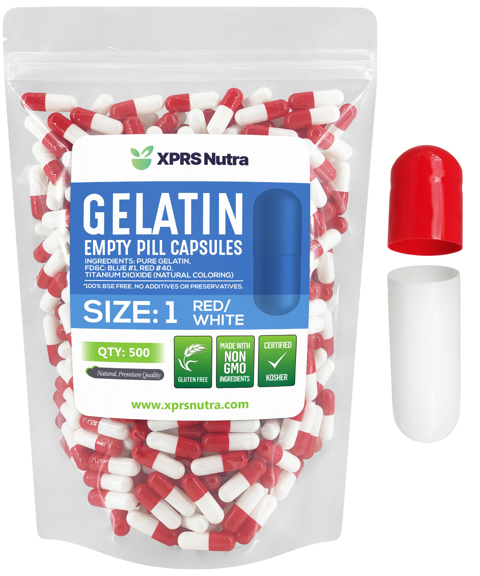 Size 1 Empty Gelatin Capsules