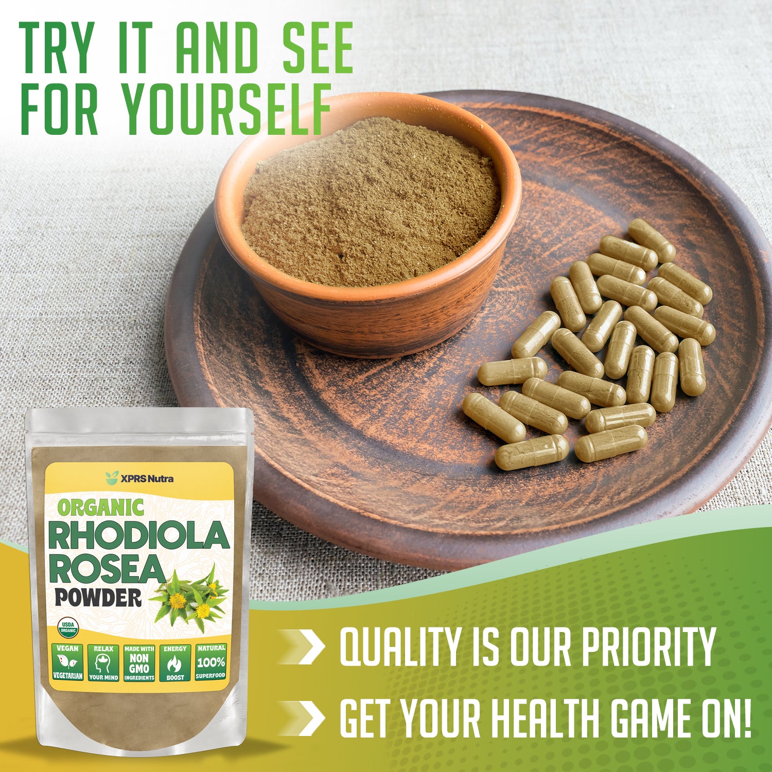 Organic Rhodiola Rosea Powder