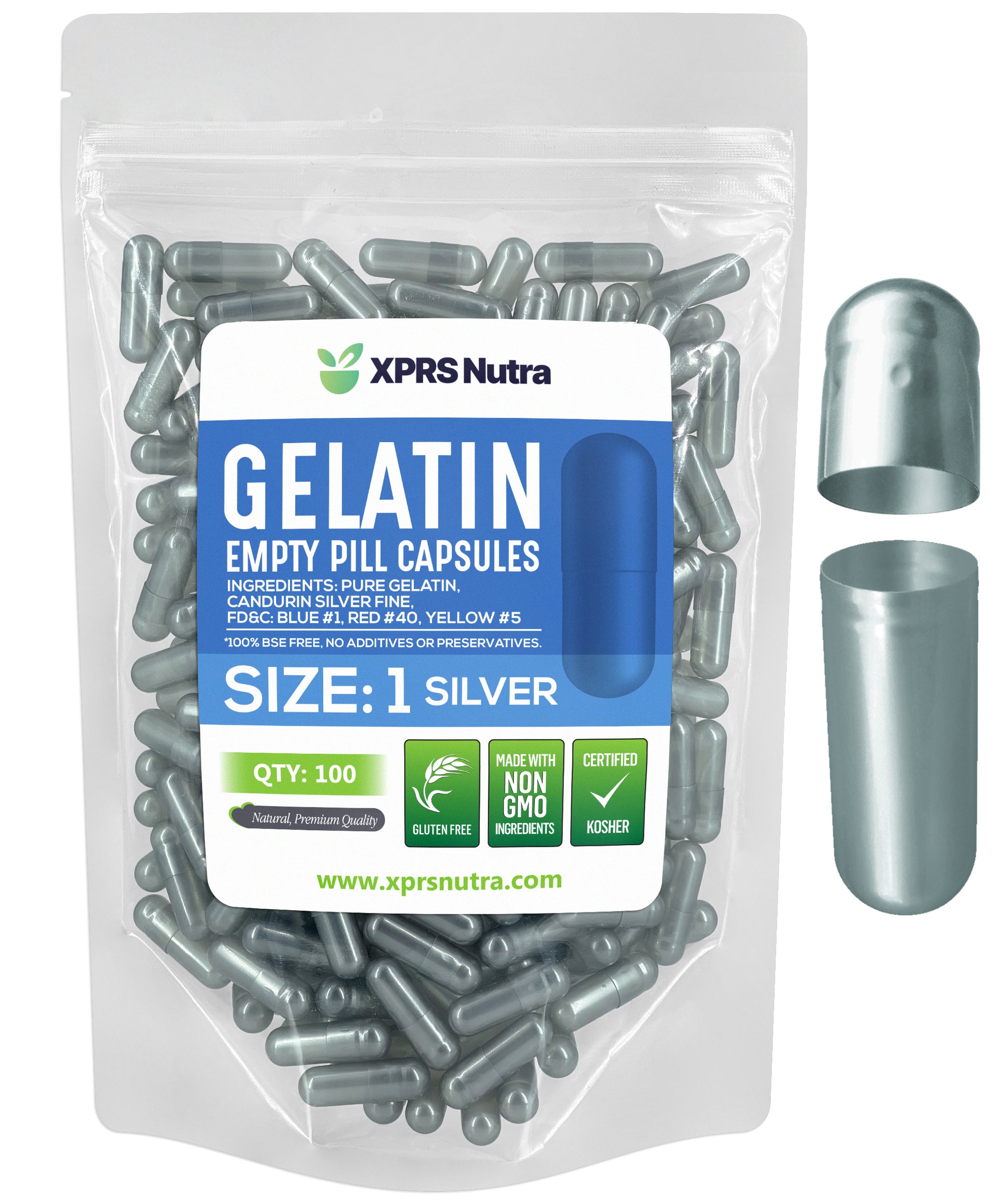 Size 1 Empty Gelatin Capsules
