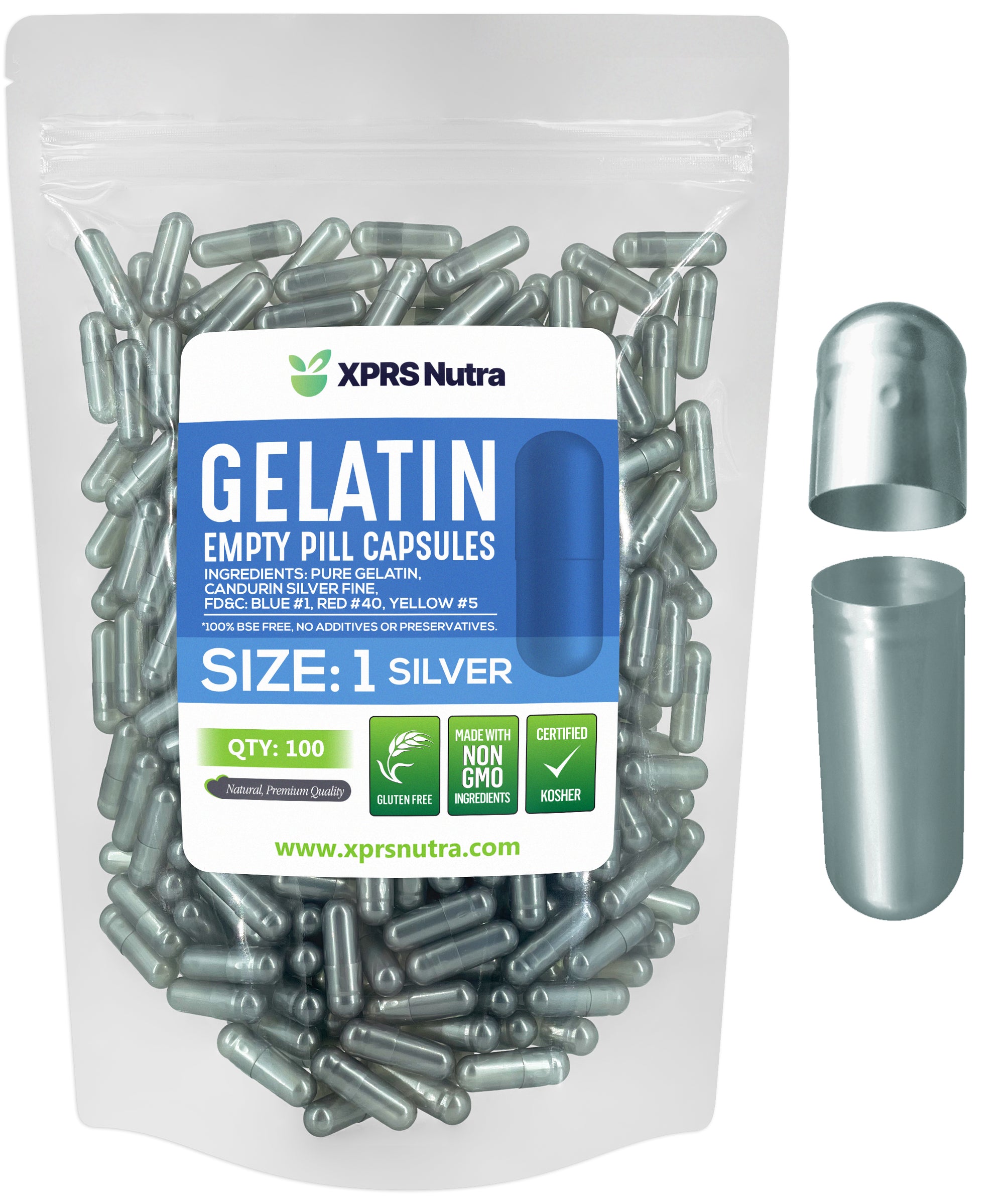 Size 1 Empty Gelatin Capsules