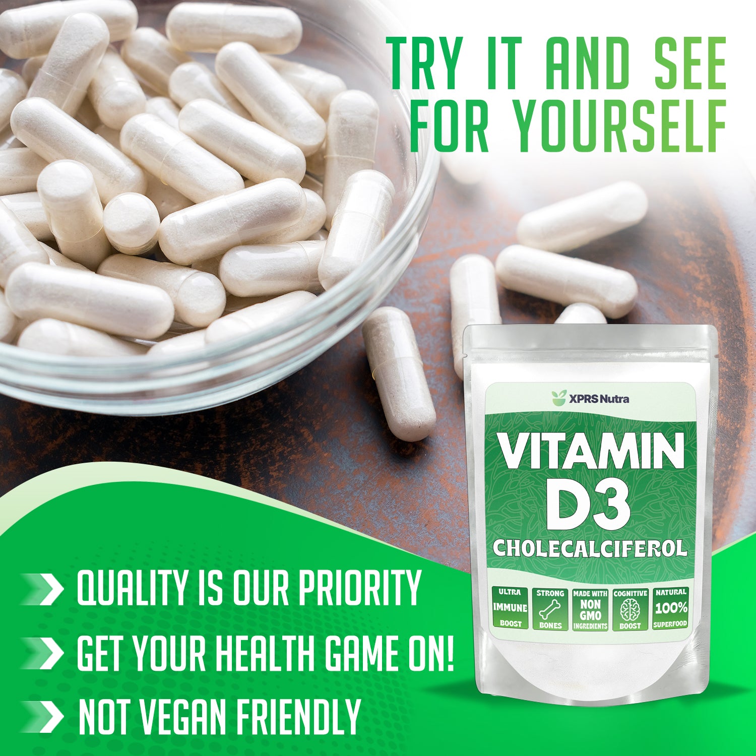 Vitamin D3 (Cholecalciferol) Powder