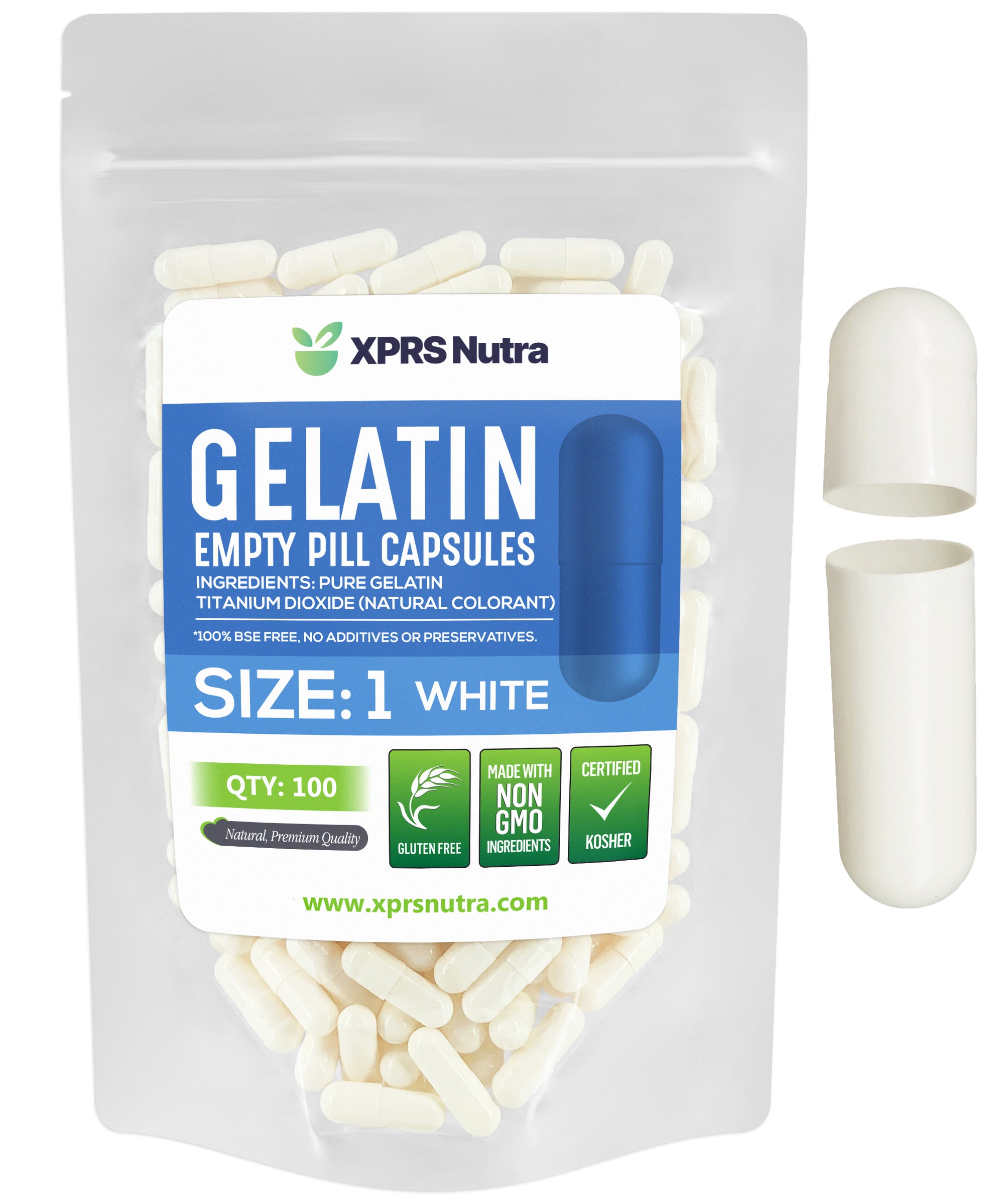 Size 1 Empty Gelatin Capsules
