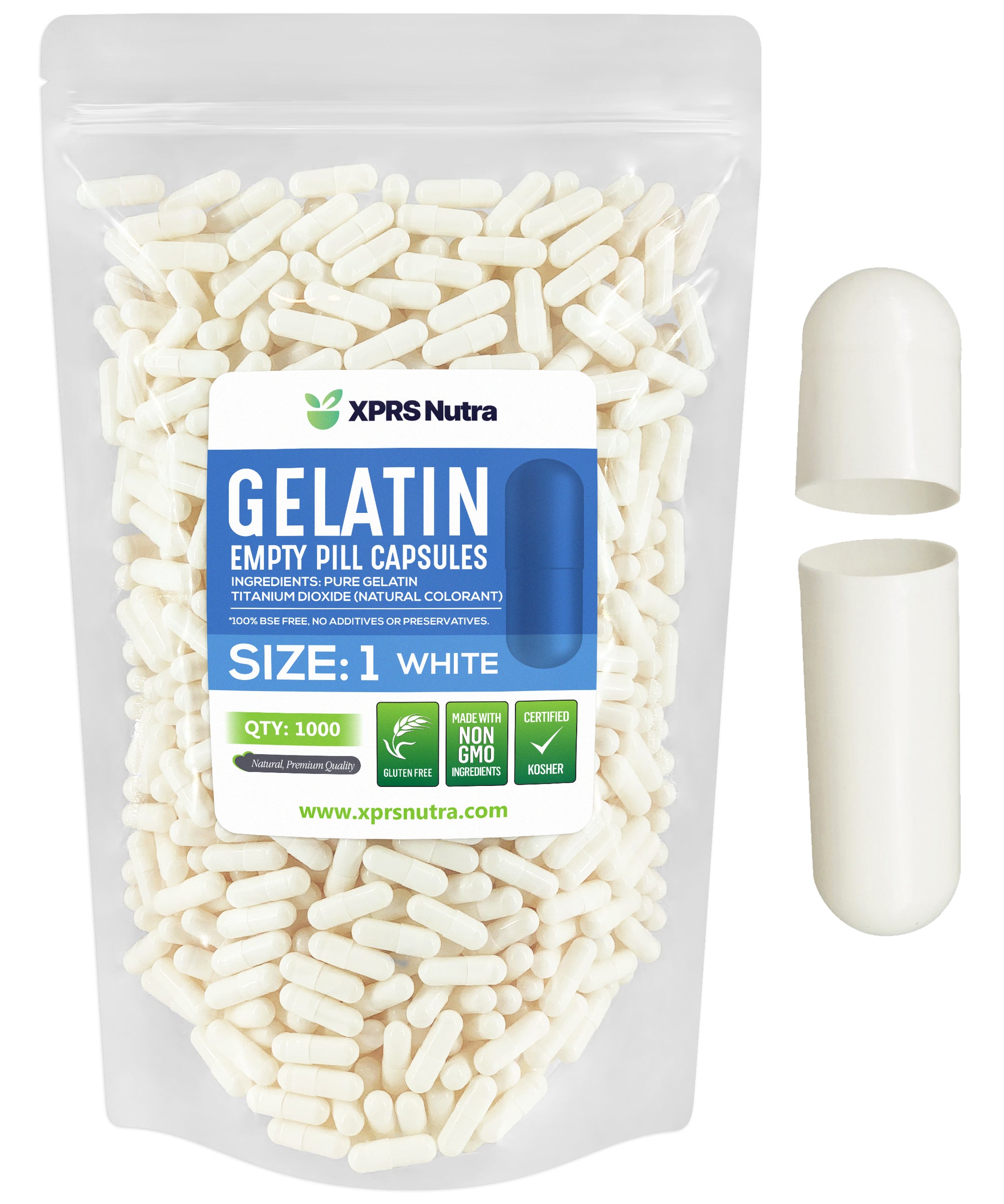 Size 1 Empty Gelatin Capsules