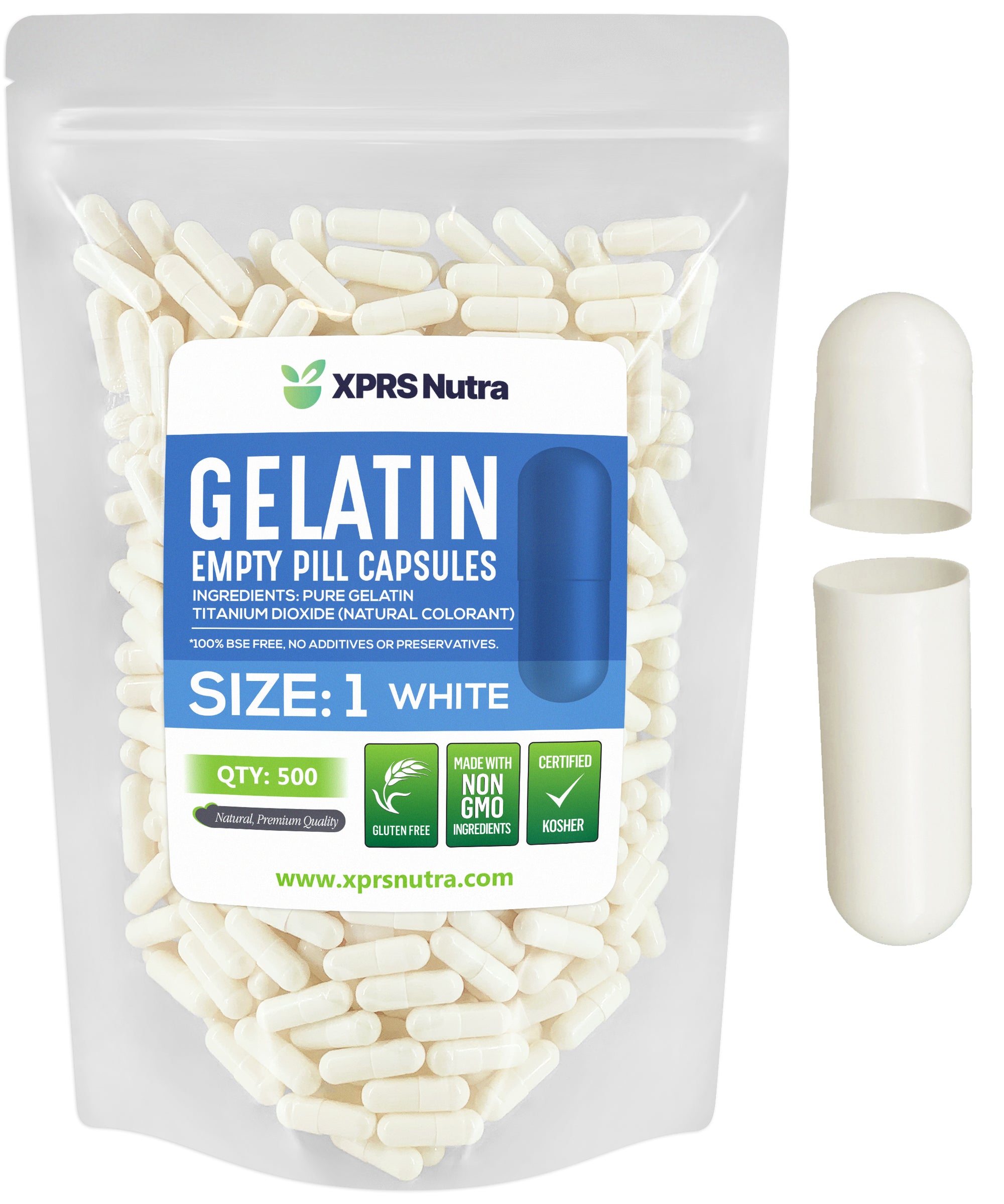 Size 1 Empty Gelatin Capsules