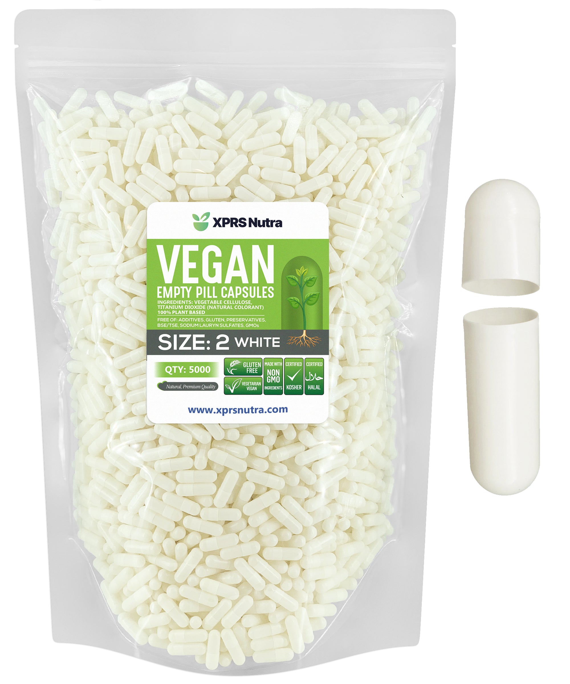 Size 2 Empty Vegan Capsules