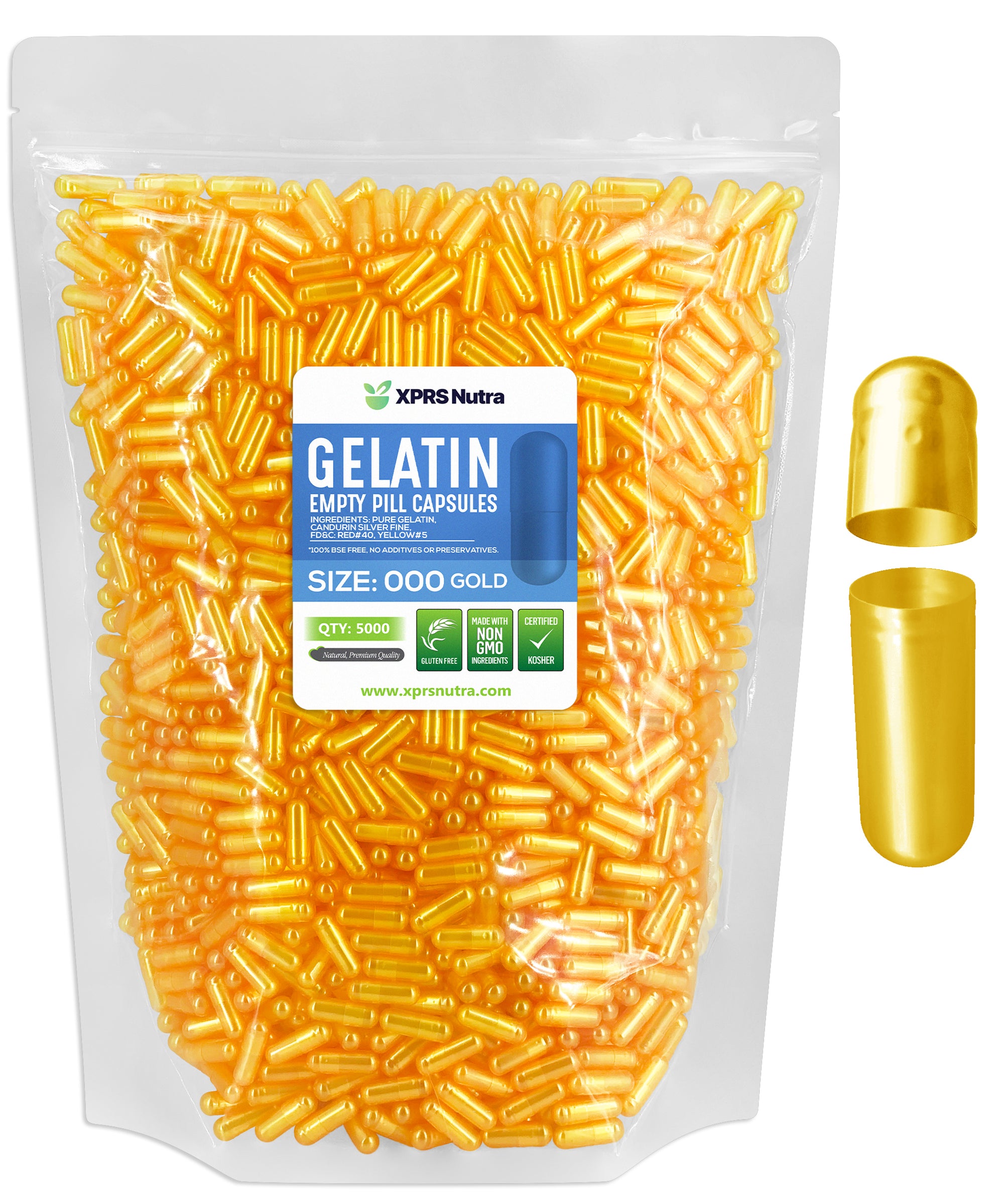 Size 000 Empty Gelatin Capsules