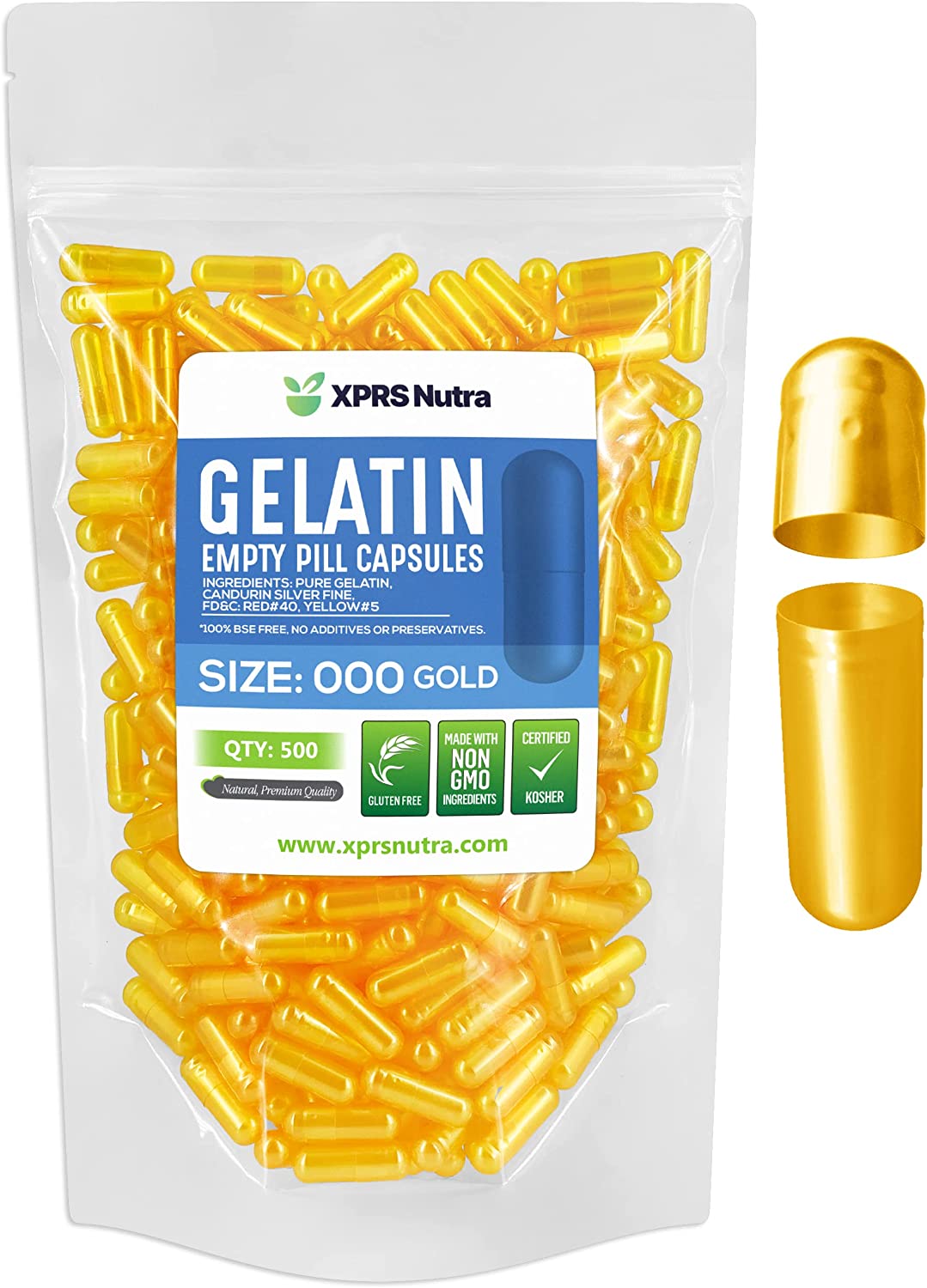 Size 000 Empty Gelatin Capsules