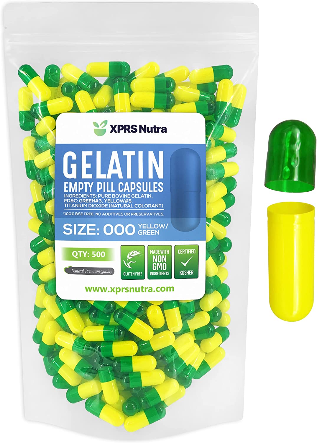 Size 000 Empty Gelatin Capsules