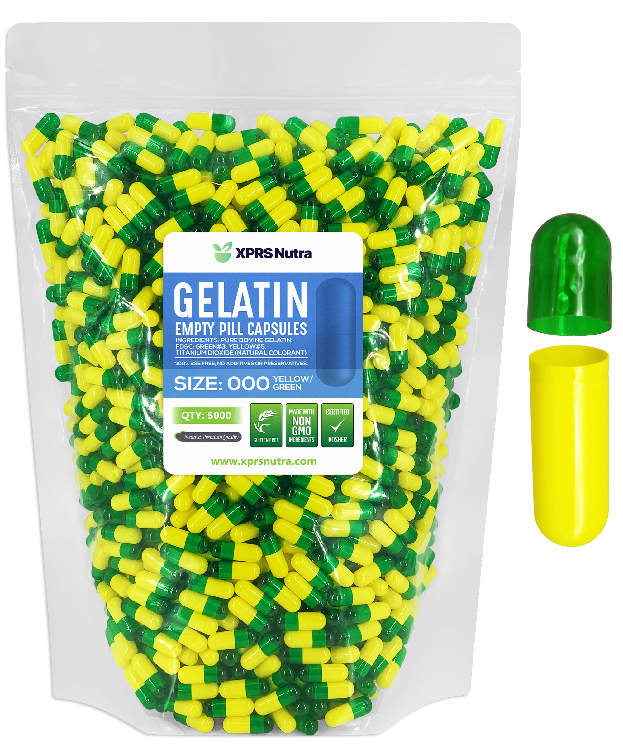 Size 000 Empty Gelatin Capsules