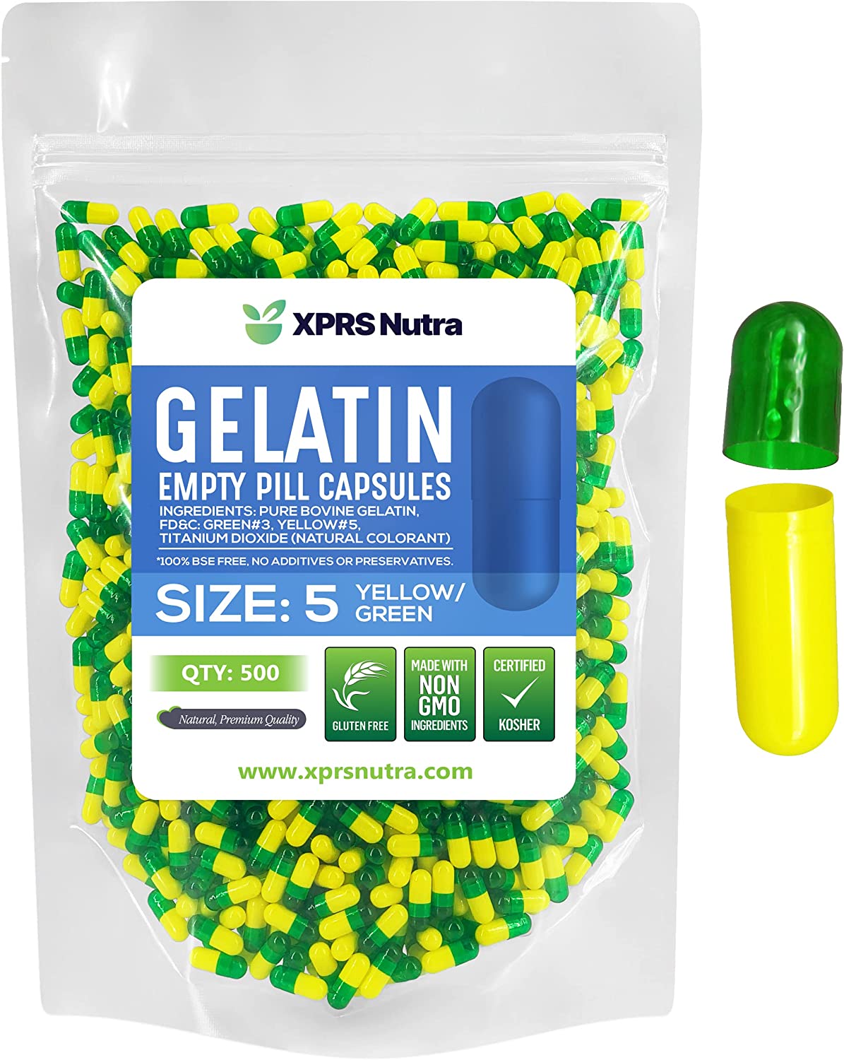 Size 5 Empty Gelatin Capsules