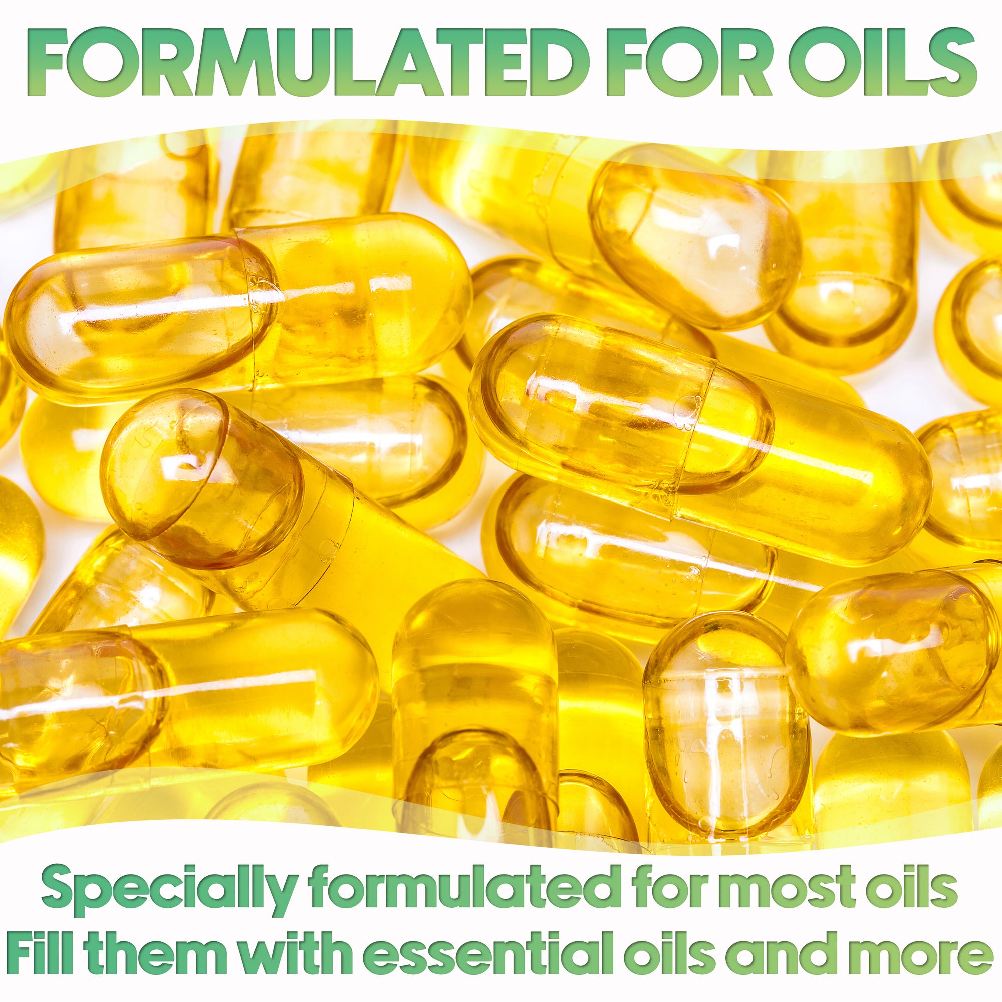 Size 0 Clear Empty Vegan Capsules for Essential Oils
