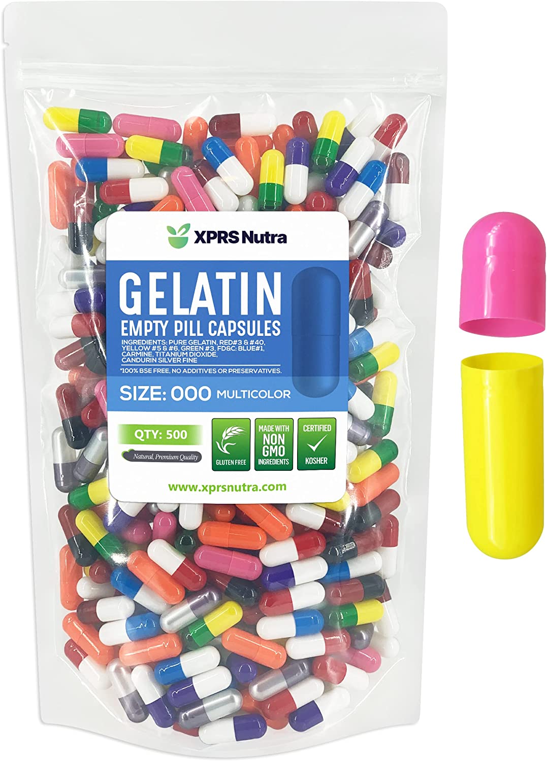 Size 000 Empty Gelatin Capsules