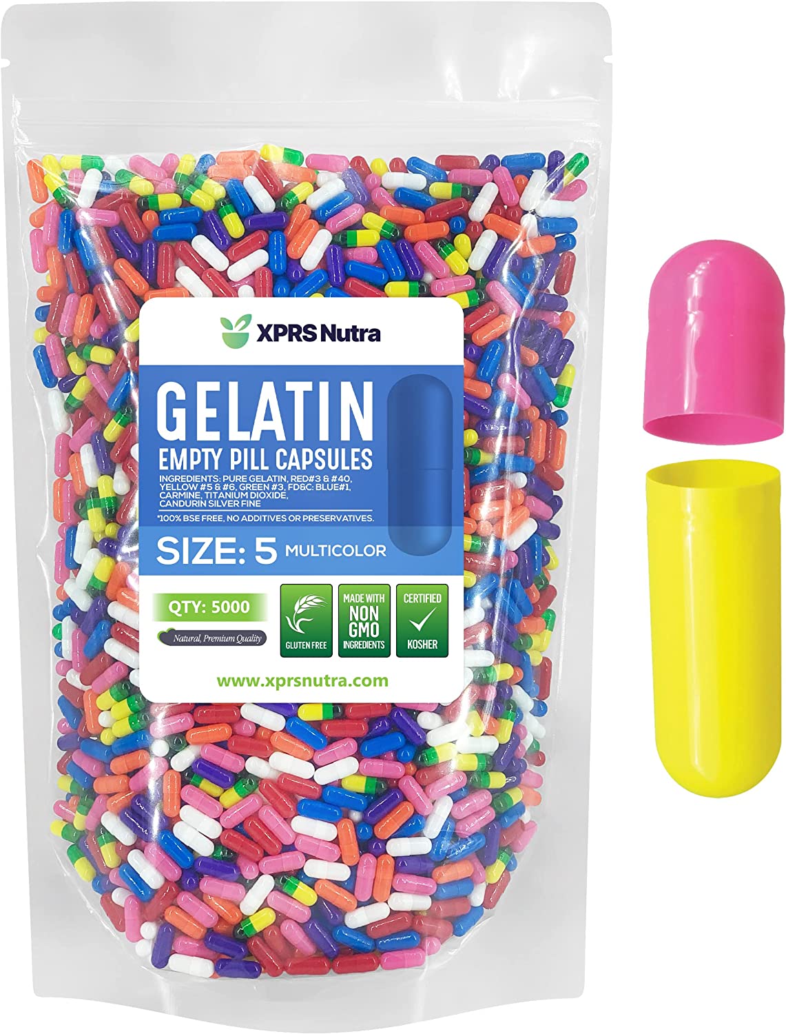 Size 5 Empty Gelatin Capsules