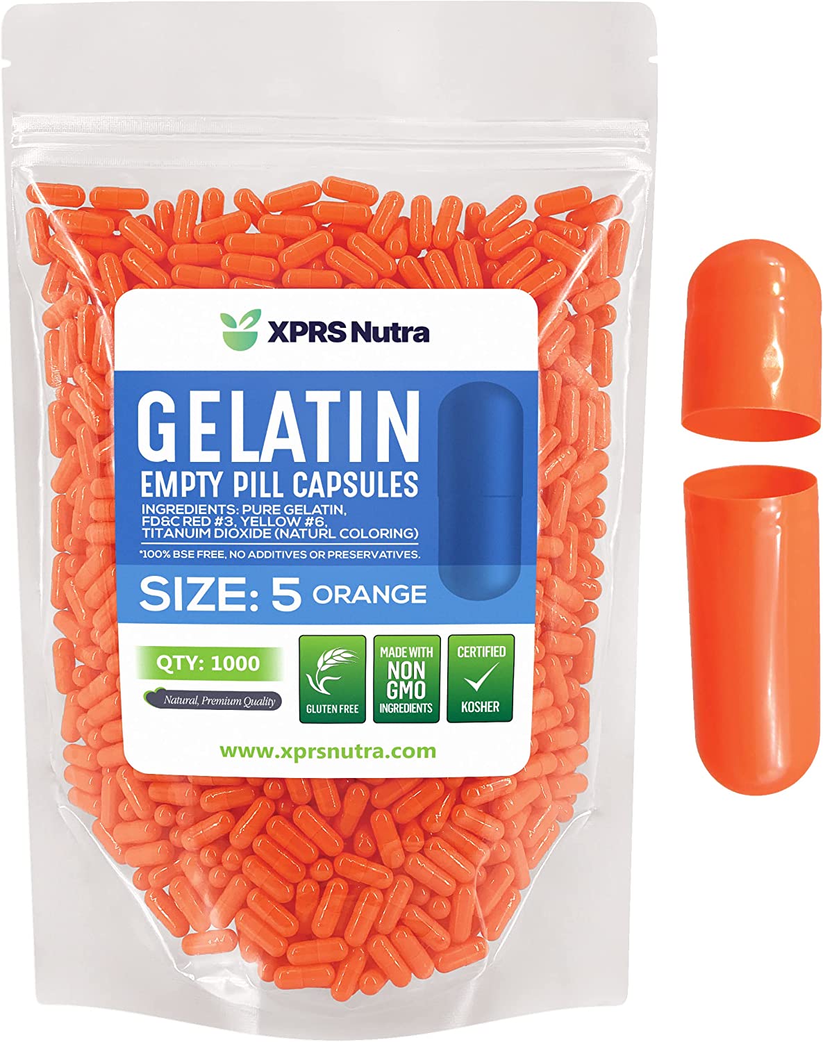 Size 5 Empty Gelatin Capsules