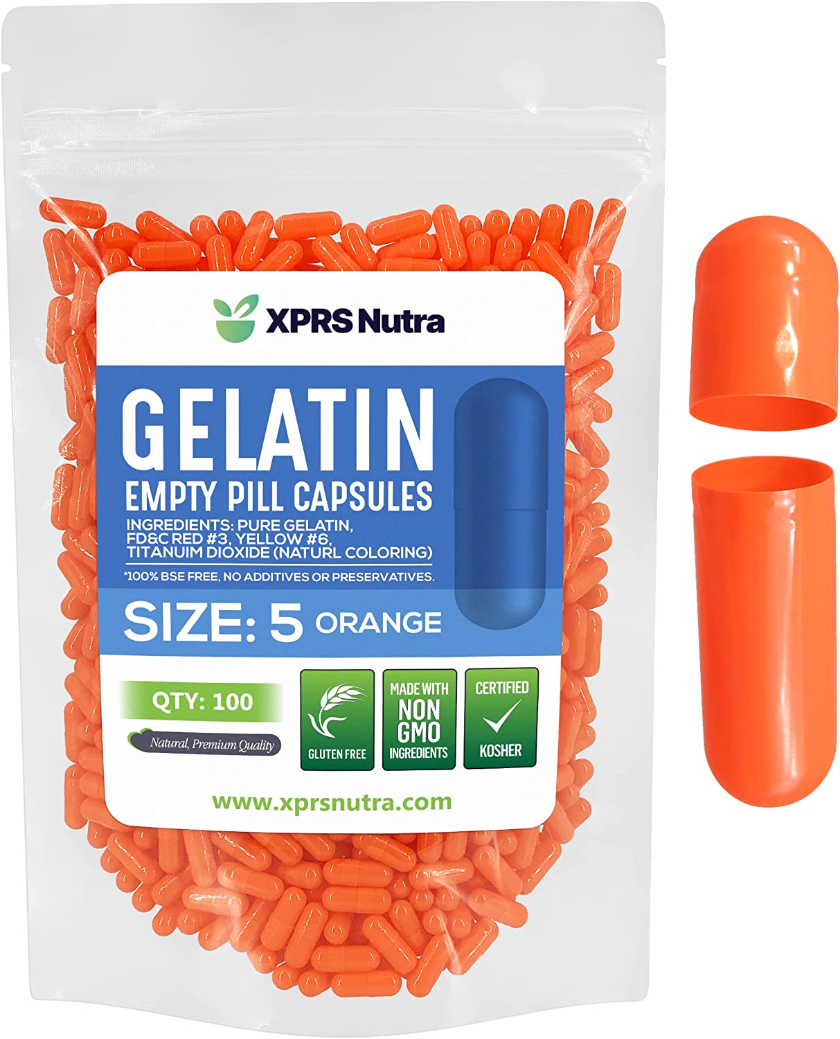 Size 5 Empty Gelatin Capsules