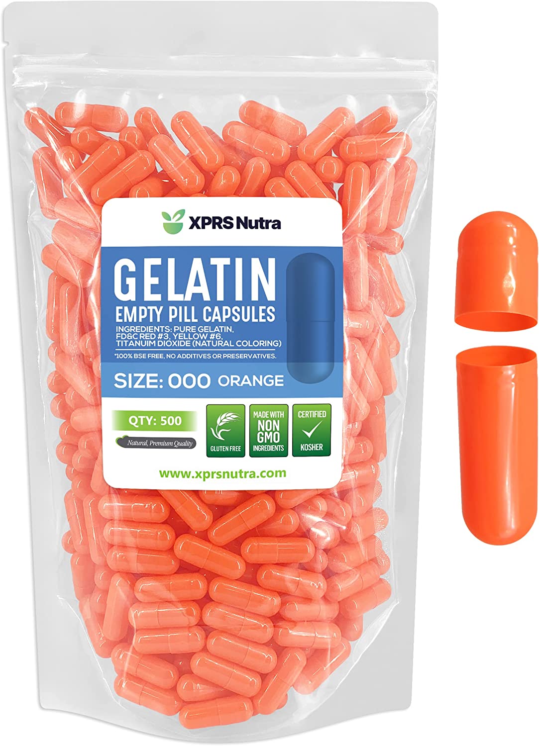 Size 000 Empty Gelatin Capsules