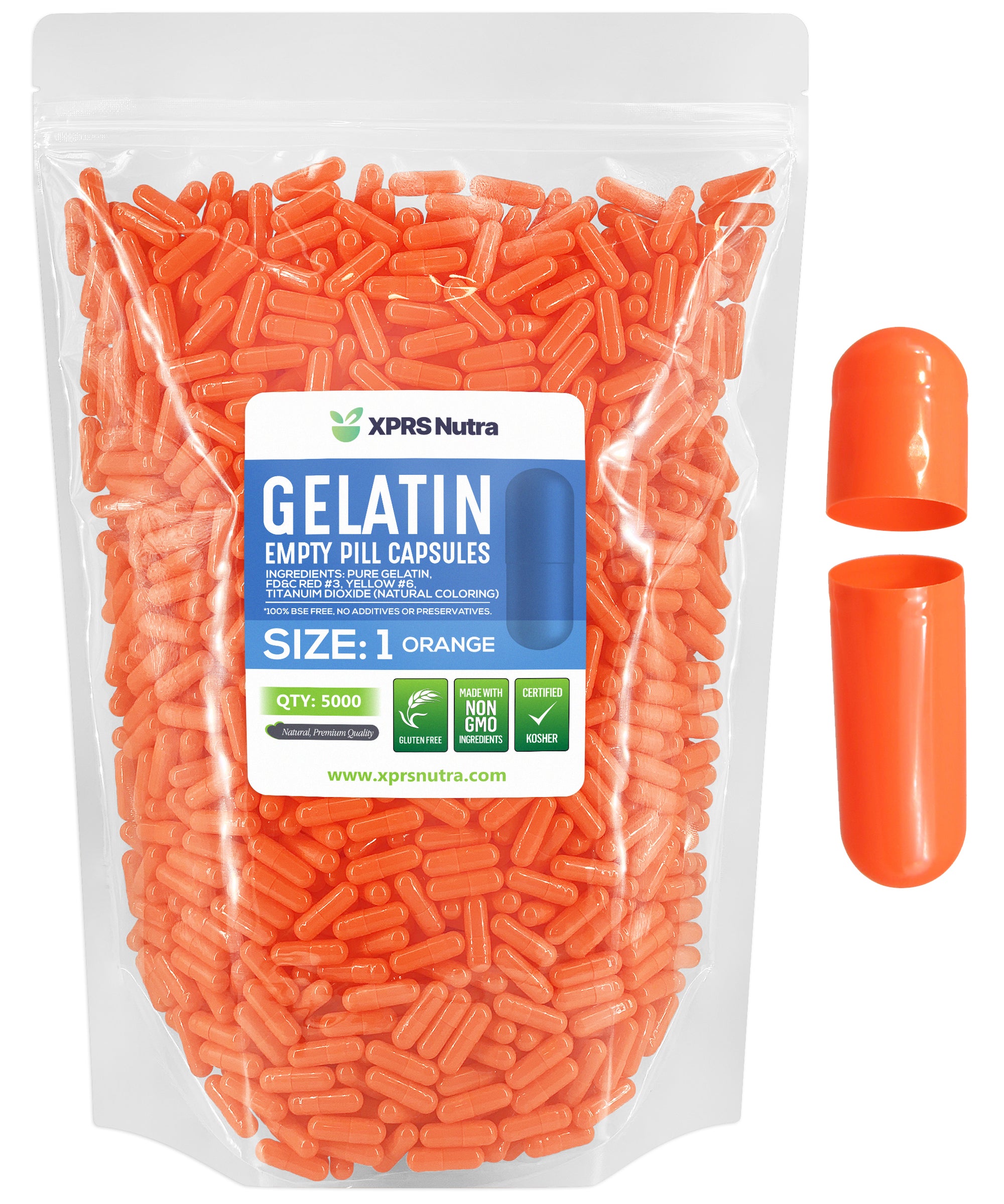Size 1 Empty Gelatin Capsules