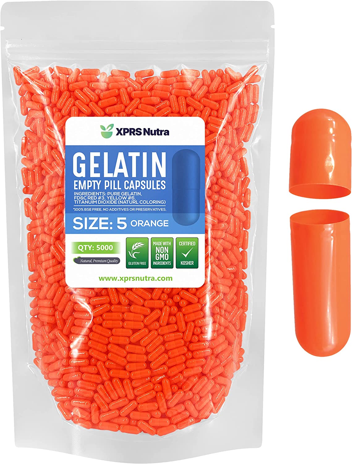 Size 5 Empty Gelatin Capsules