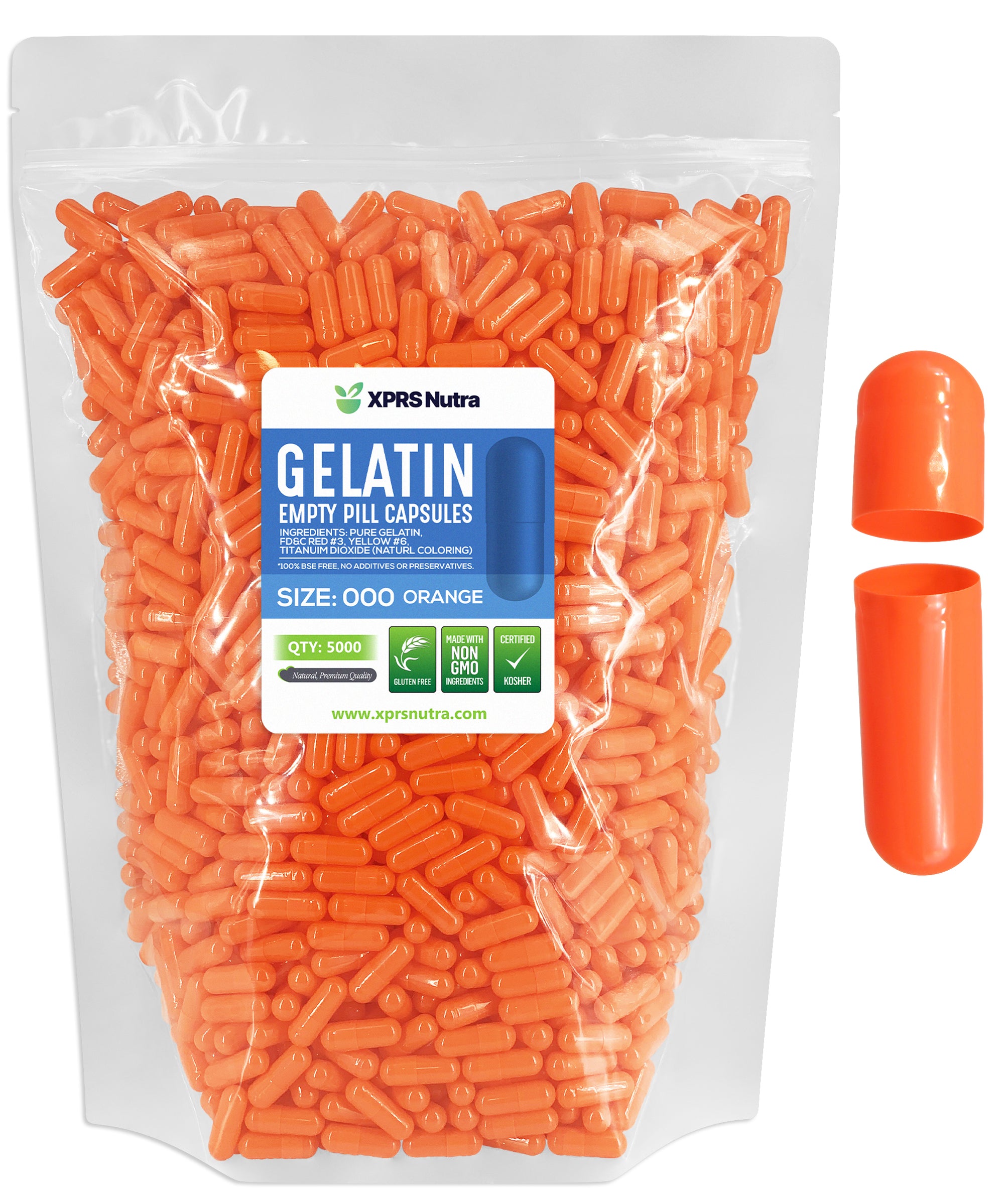 Size 000 Empty Gelatin Capsules