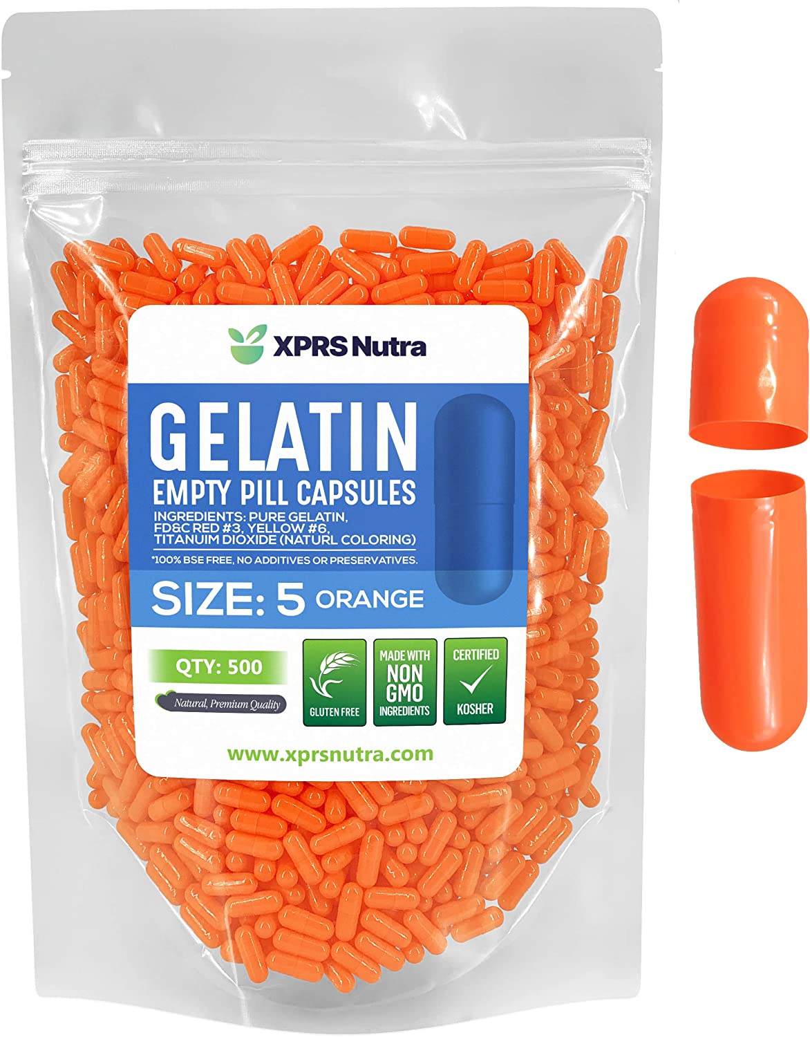 Size 5 Empty Gelatin Capsules