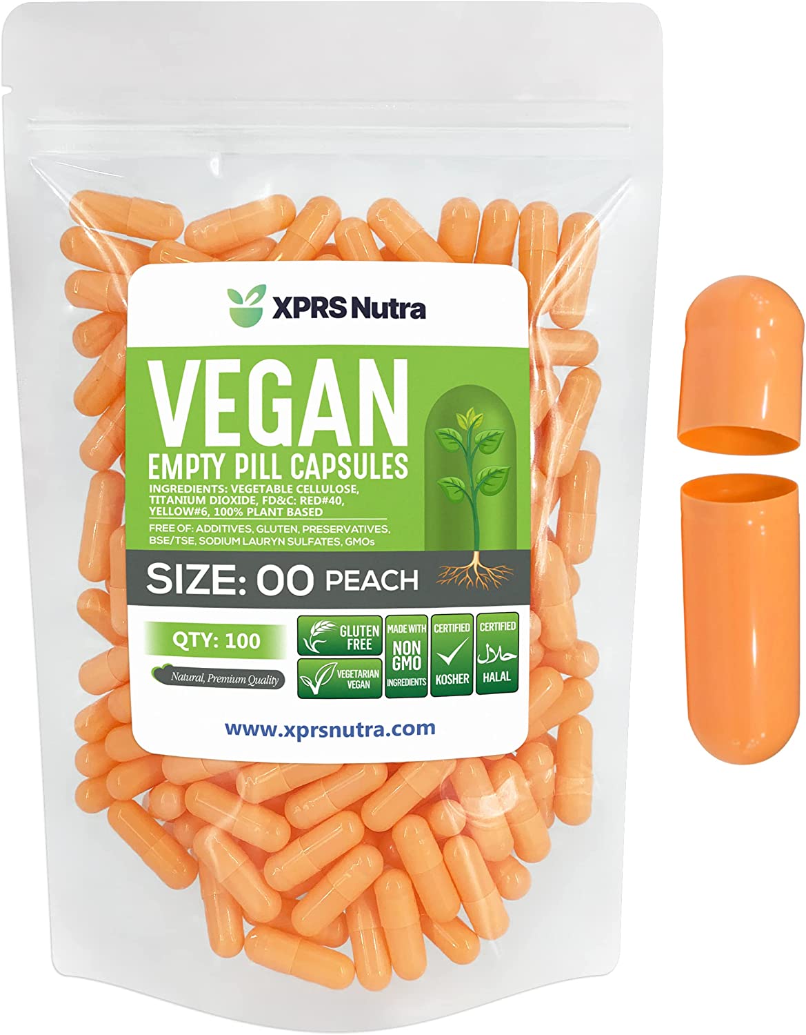 Size 00 Empty Vegan Capsules