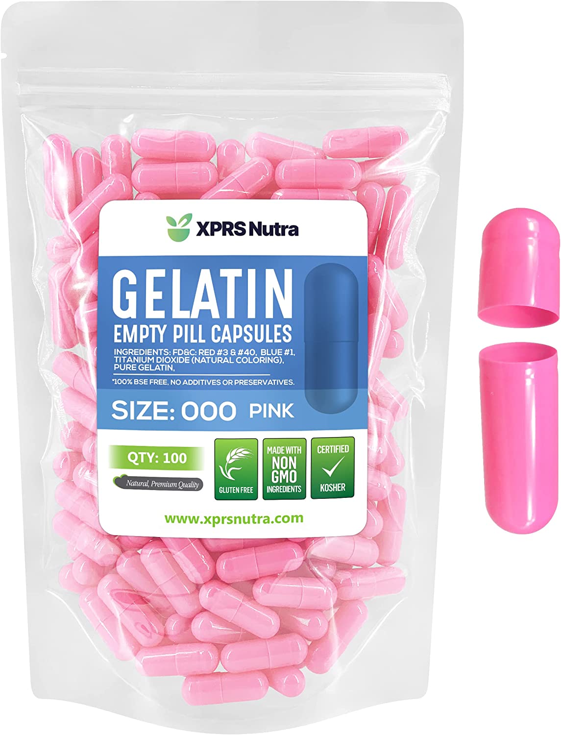 Size 000 Empty Gelatin Capsules