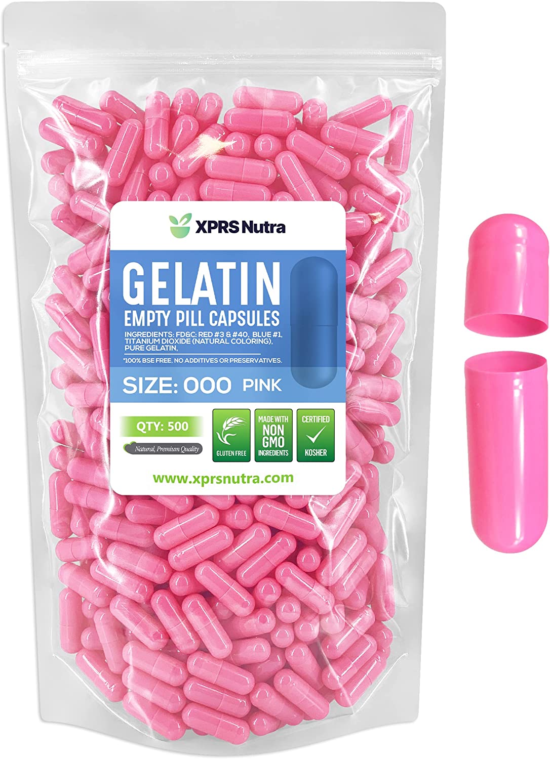 Size 000 Empty Gelatin Capsules