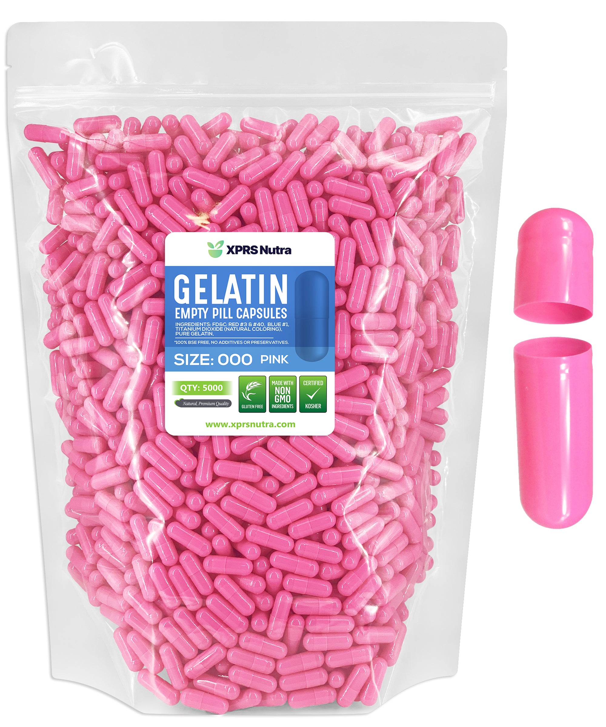 Size 000 Empty Gelatin Capsules